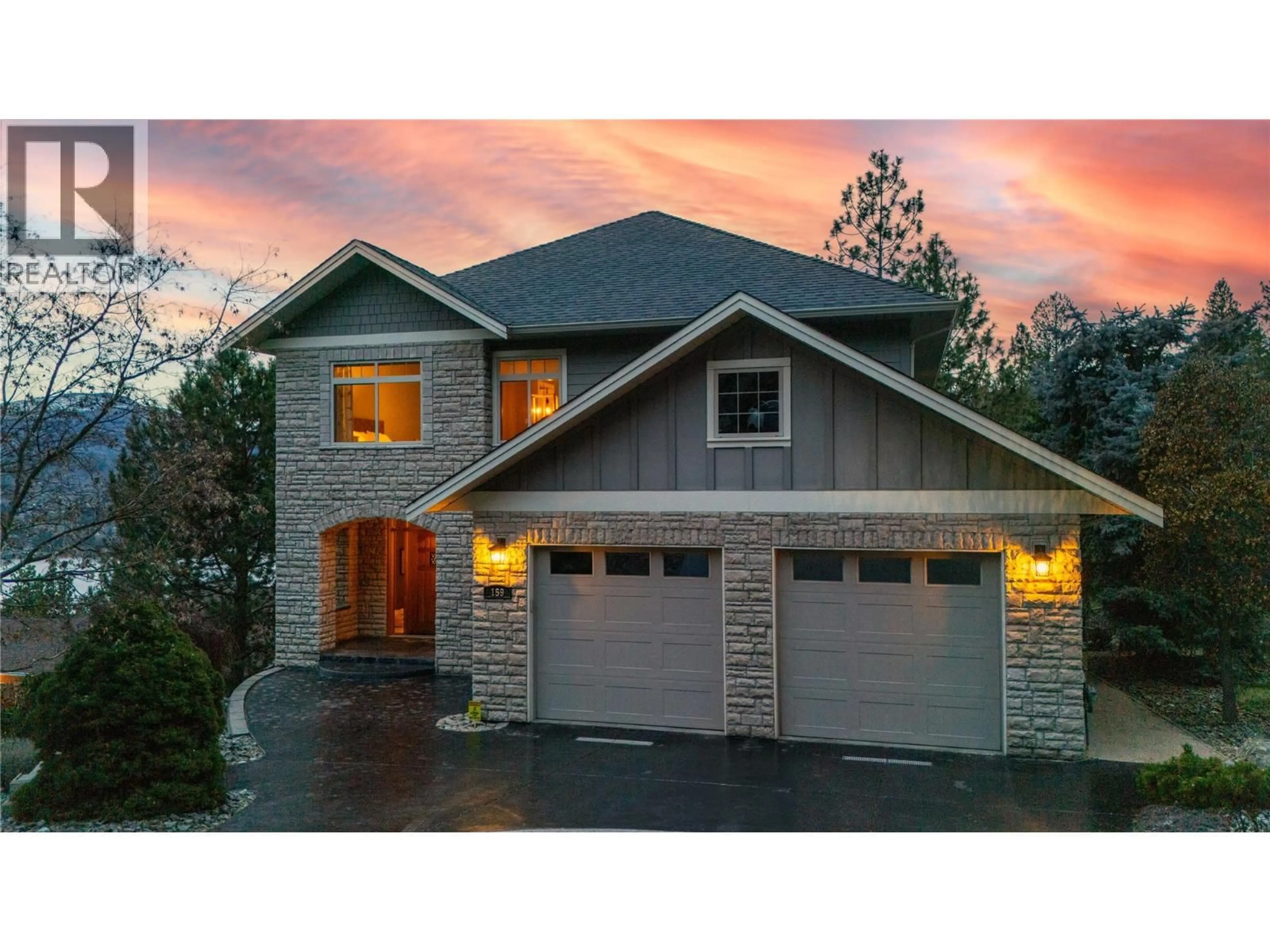 Home with brick exterior material, street for 159 CHRISTIE MOUNTAIN LANE, Okanagan Falls British Columbia V0H1R3