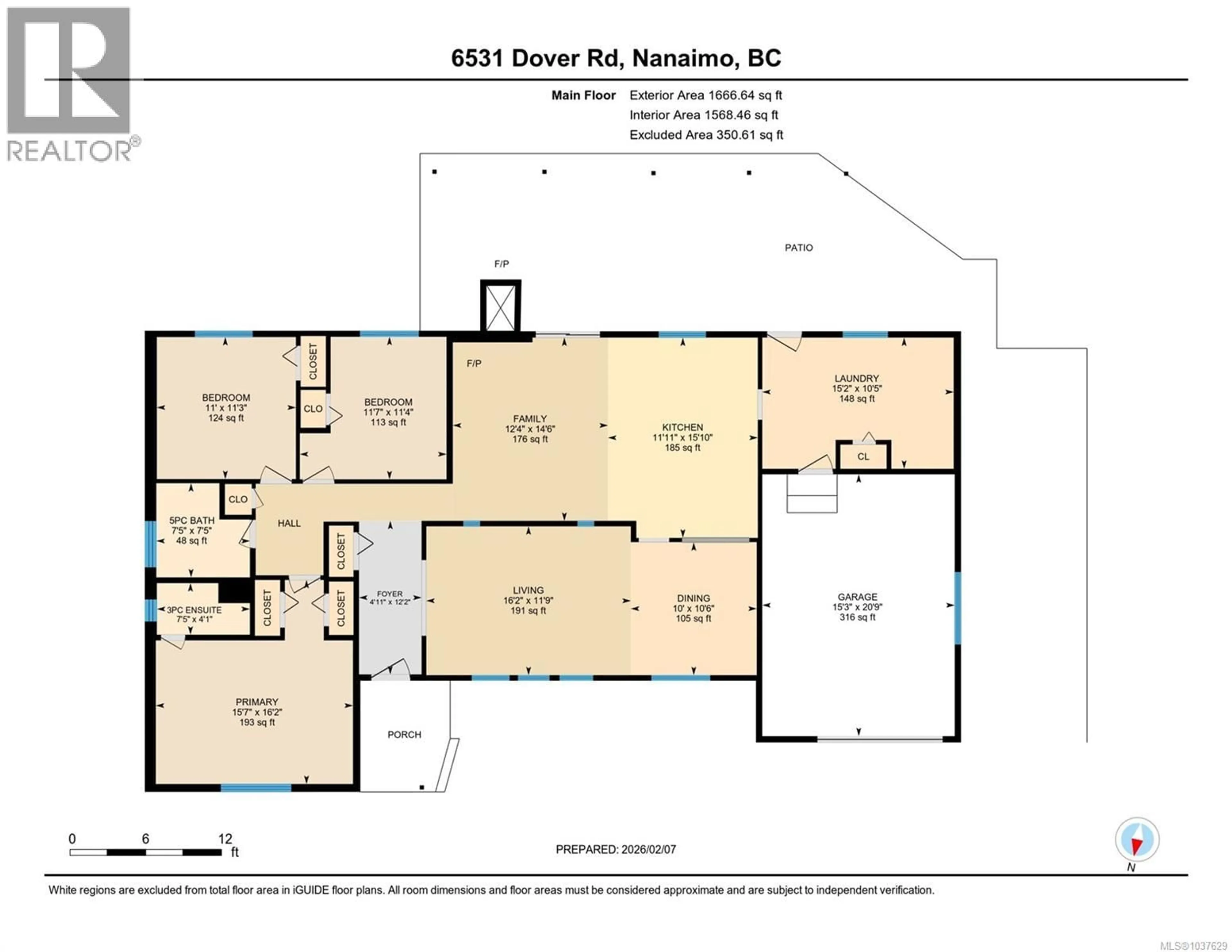 Floor plan for 6531 DOVER ROAD, Nanaimo British Columbia V9V1A6