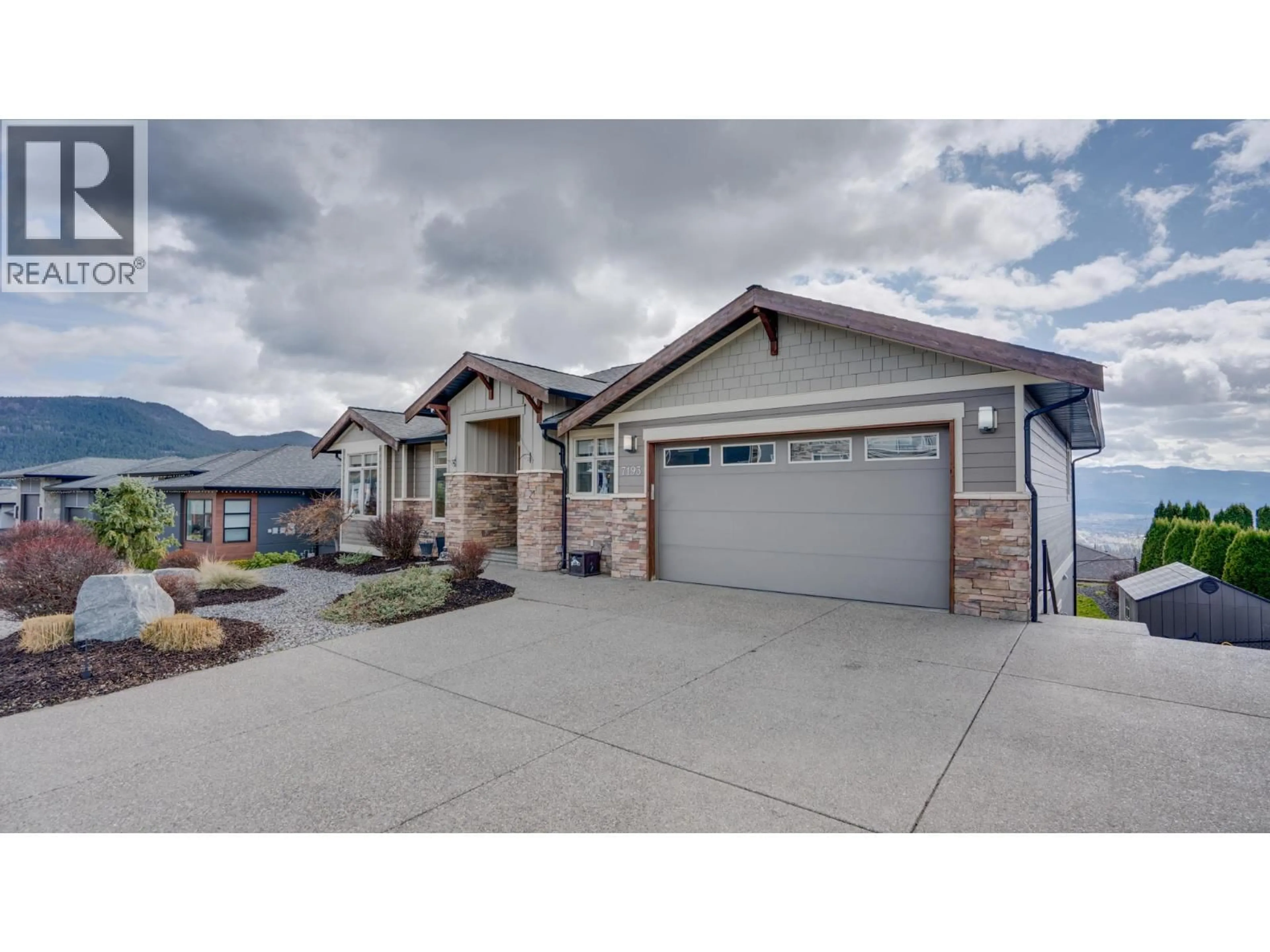 Home with vinyl exterior material, street for 7193 APEX DRIVE, Vernon British Columbia V1B4E4