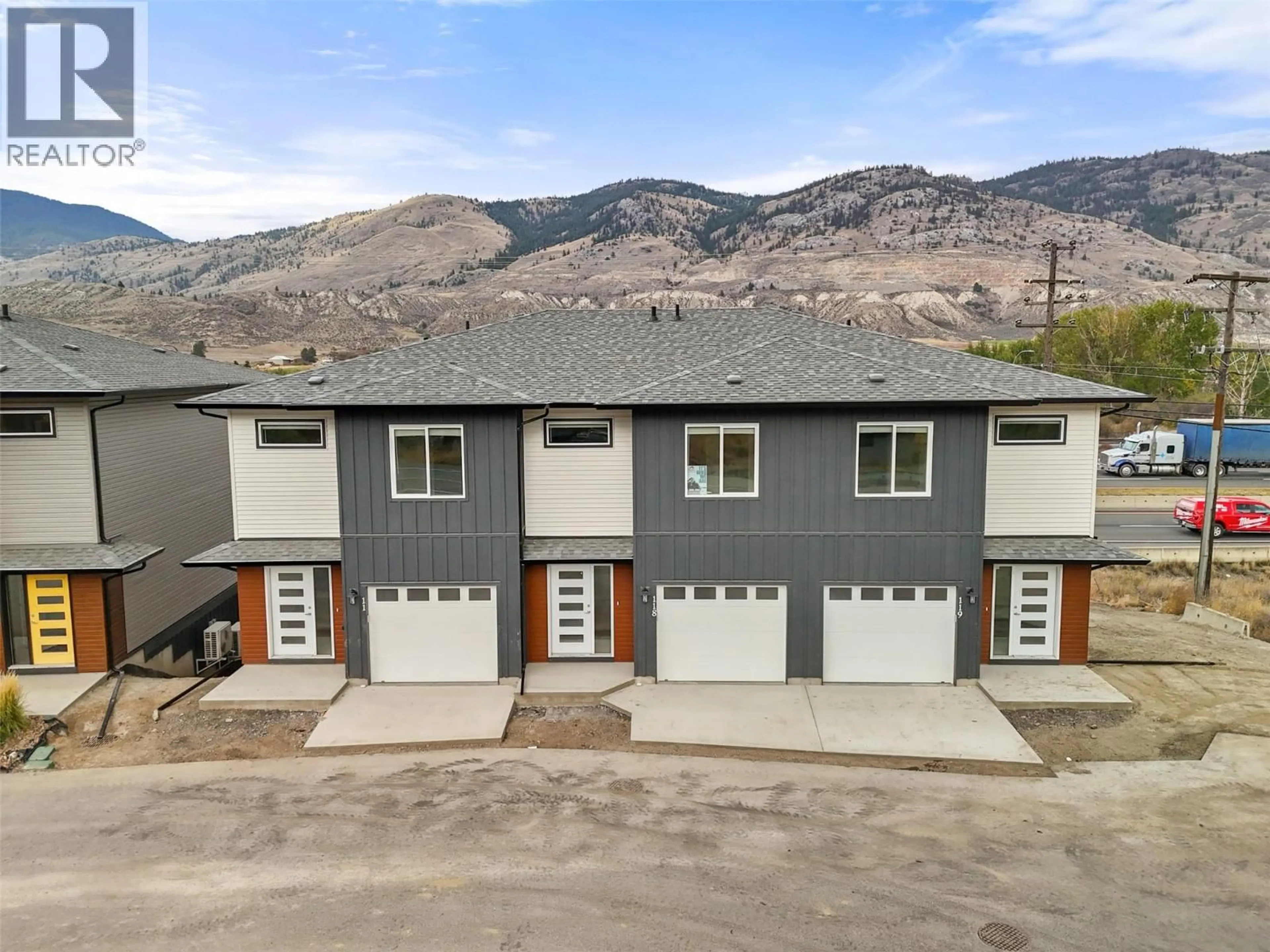 A pic from outside/outdoor area/front of a property/back of a property/a pic from drone, mountain view for 119 - 8960 DALLAS DRIVE, Kamloops British Columbia V2C6V1