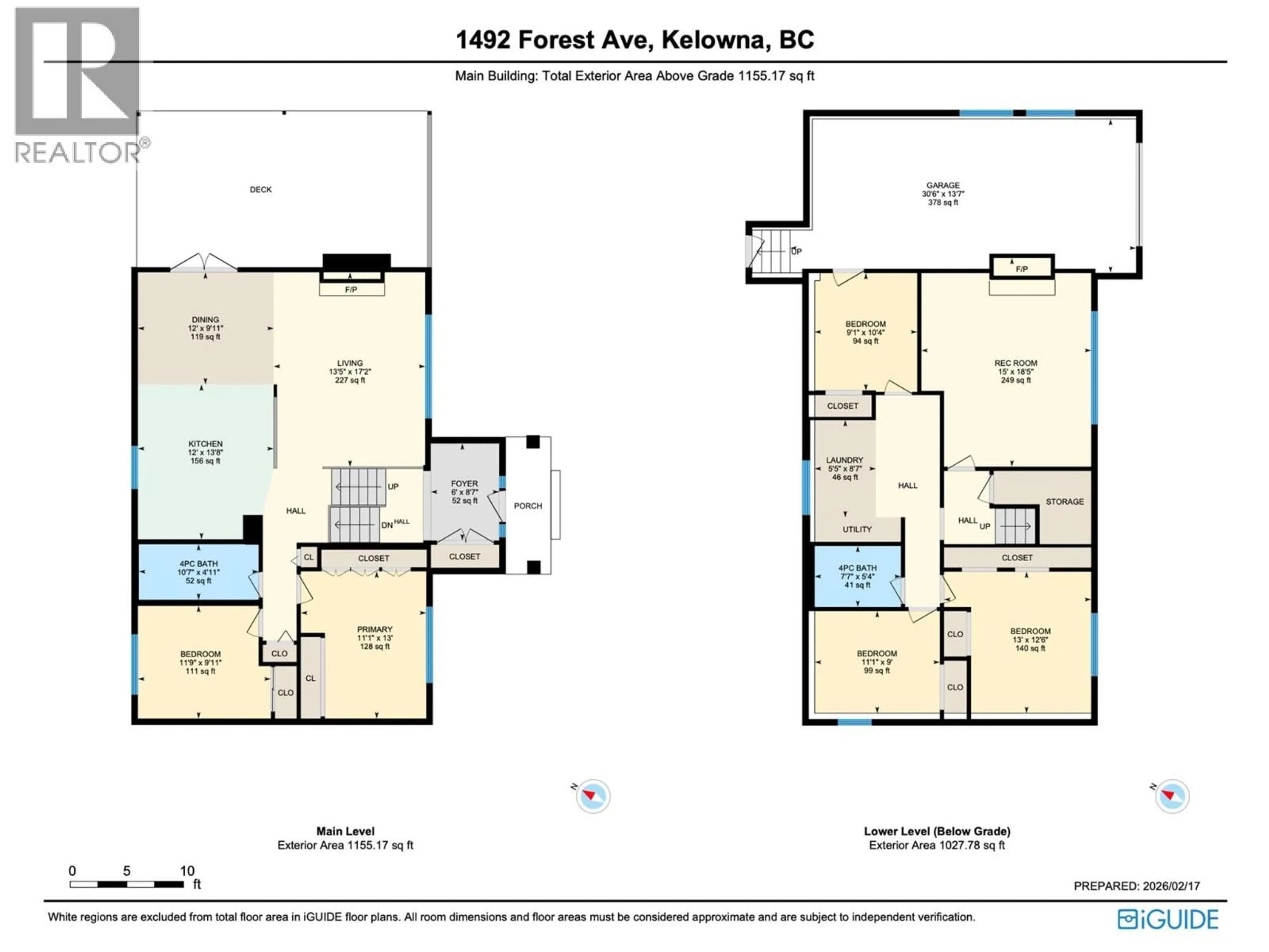 Floor plan for 1492 FOREST AVENUE, Kelowna British Columbia V1P1E7