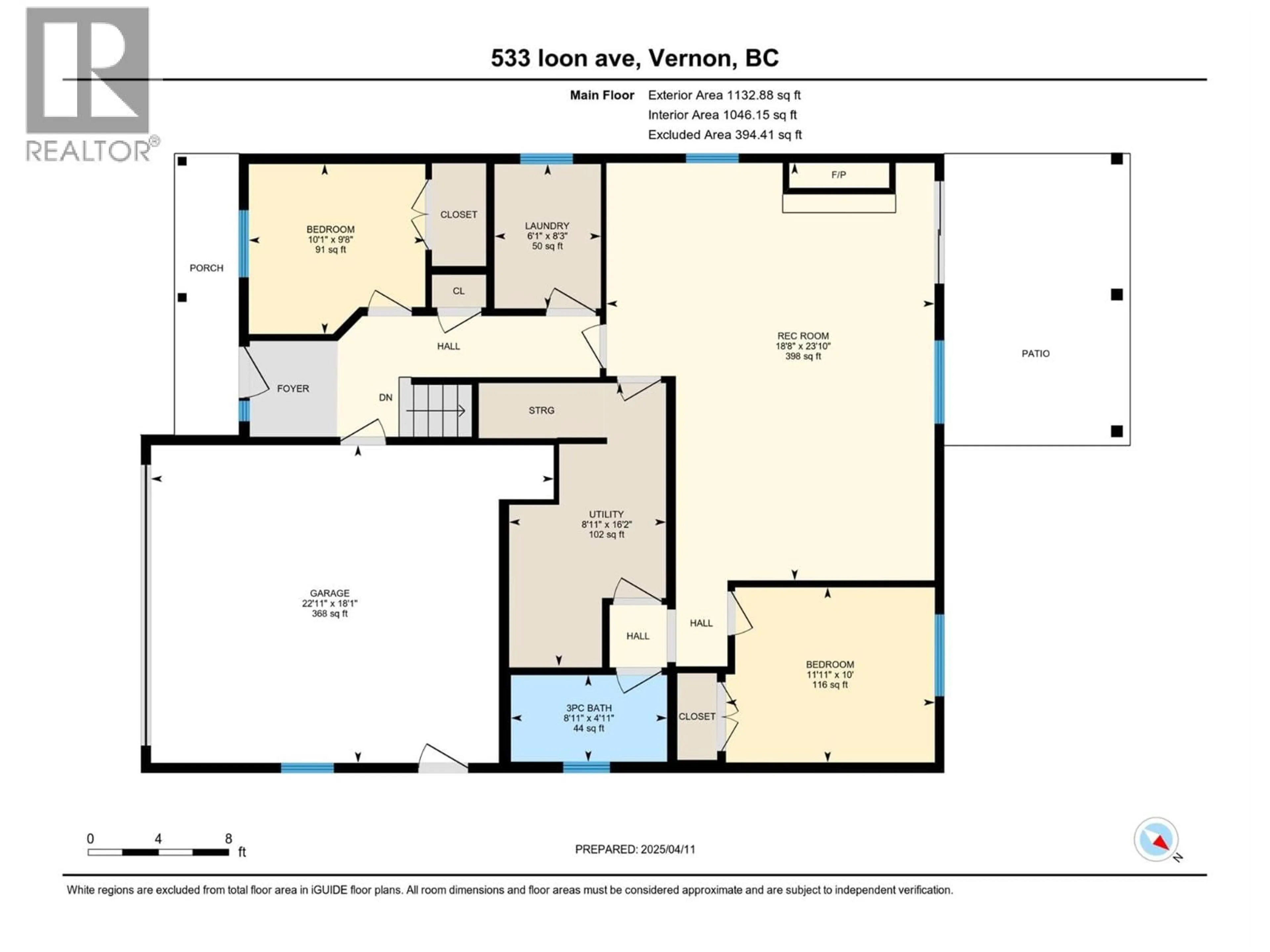 Floor plan for 533 LOON AVENUE, Vernon British Columbia V1H2A1