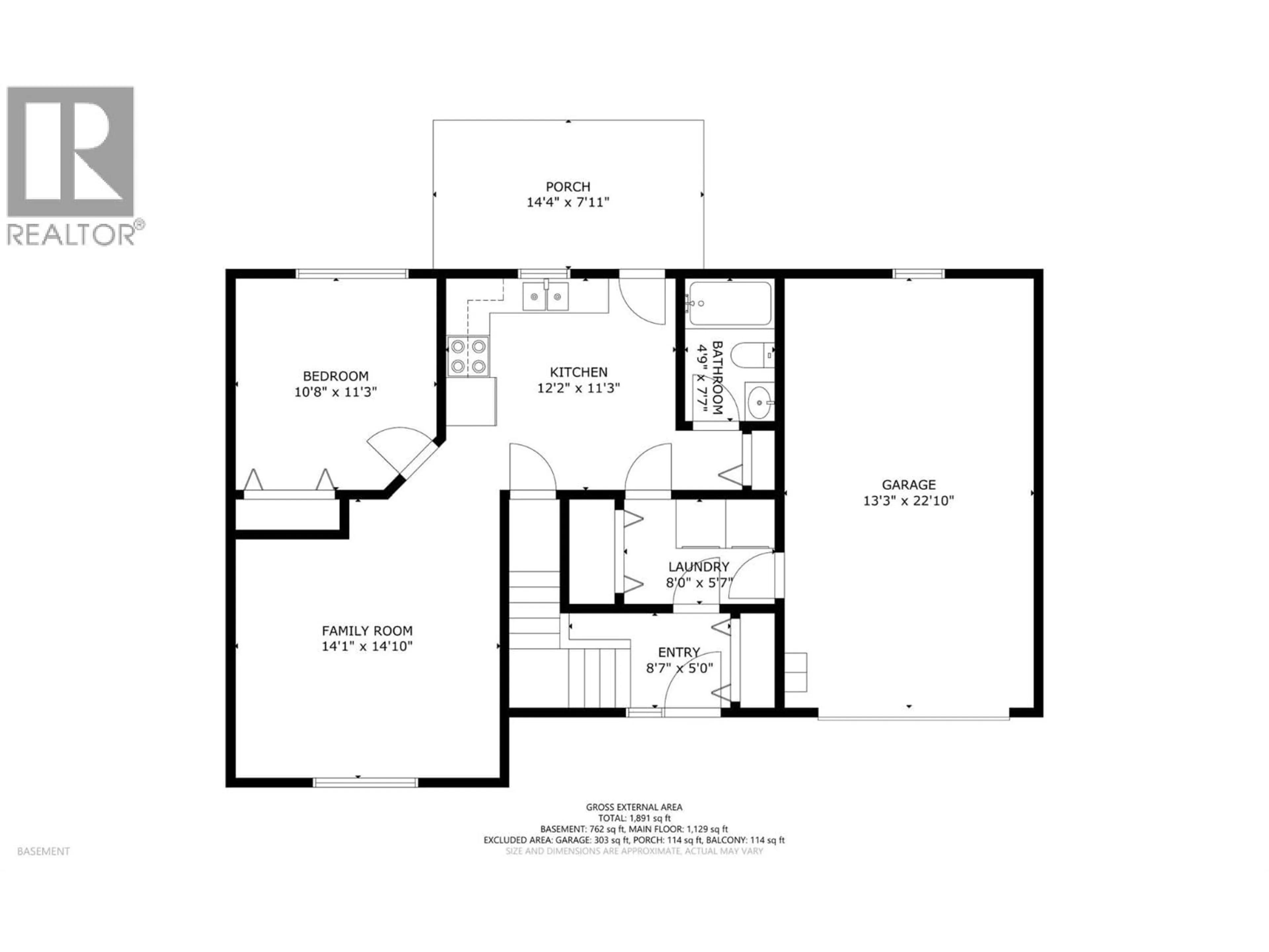 Floor plan for 4406A 25 STREET, Vernon British Columbia V1T4S6