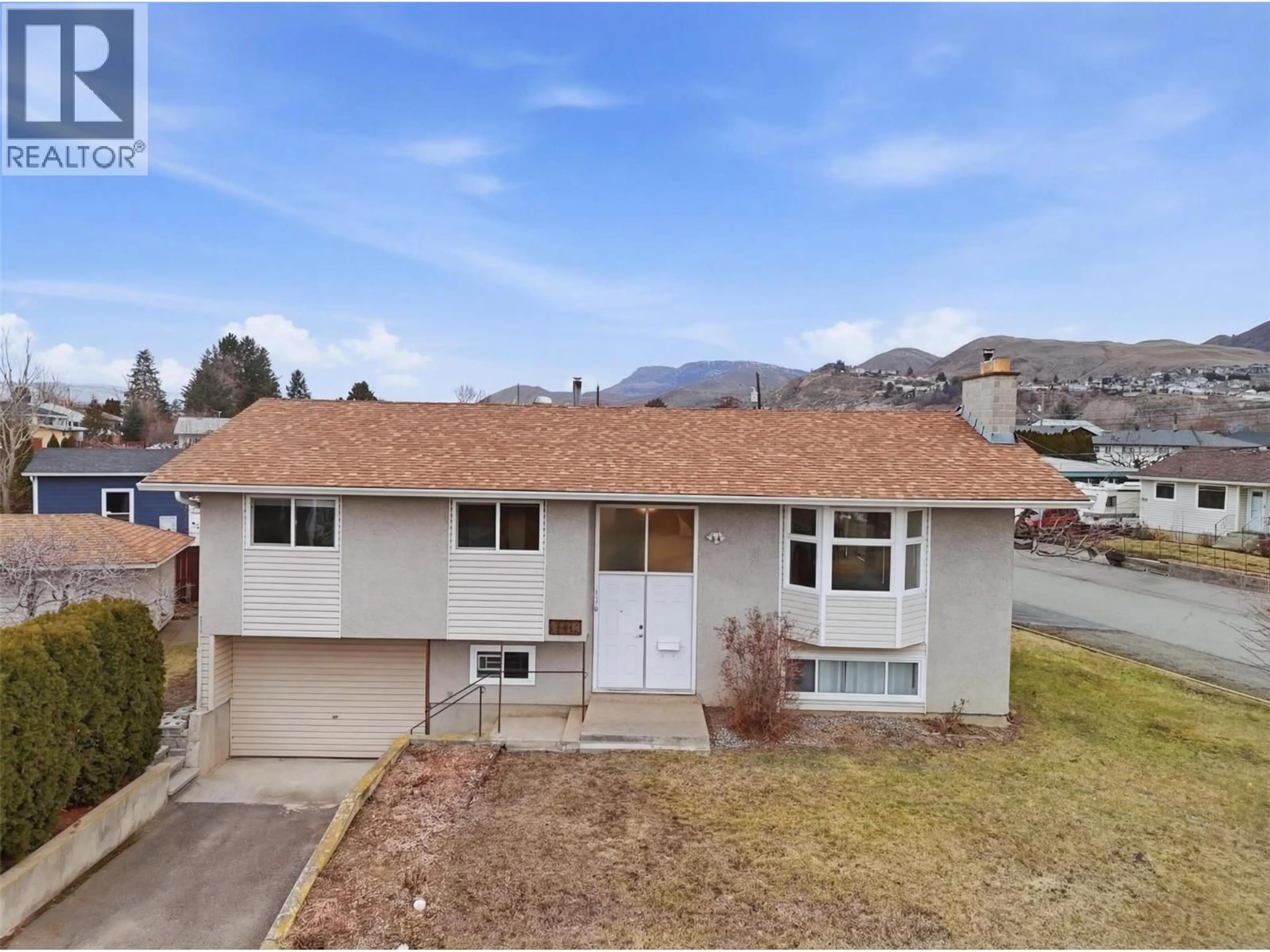 A pic from outside/outdoor area/front of a property/back of a property/a pic from drone, mountain view for 1119 KEMANO STREET, Kamloops British Columbia V2B2T8