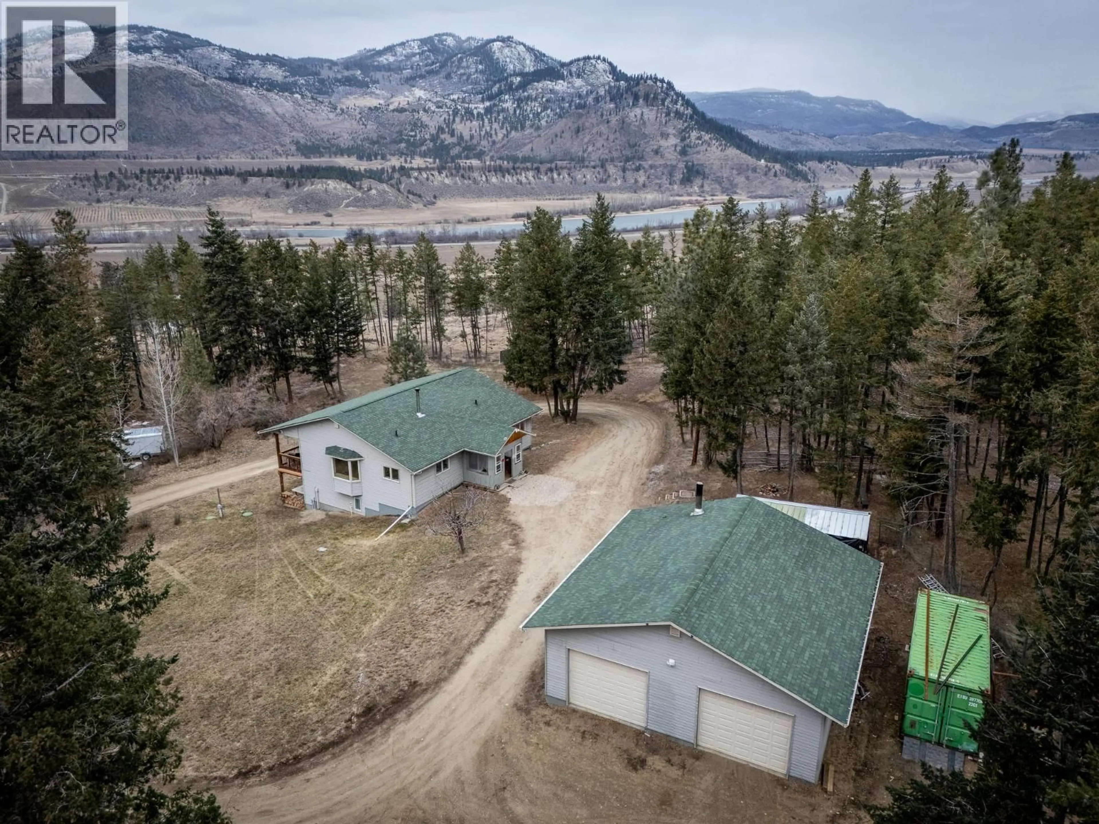 A pic from outside/outdoor area/front of a property/back of a property/a pic from drone, mountain view for 4587 MARTIN CREEK ROAD, Pritchard British Columbia V0E2P0