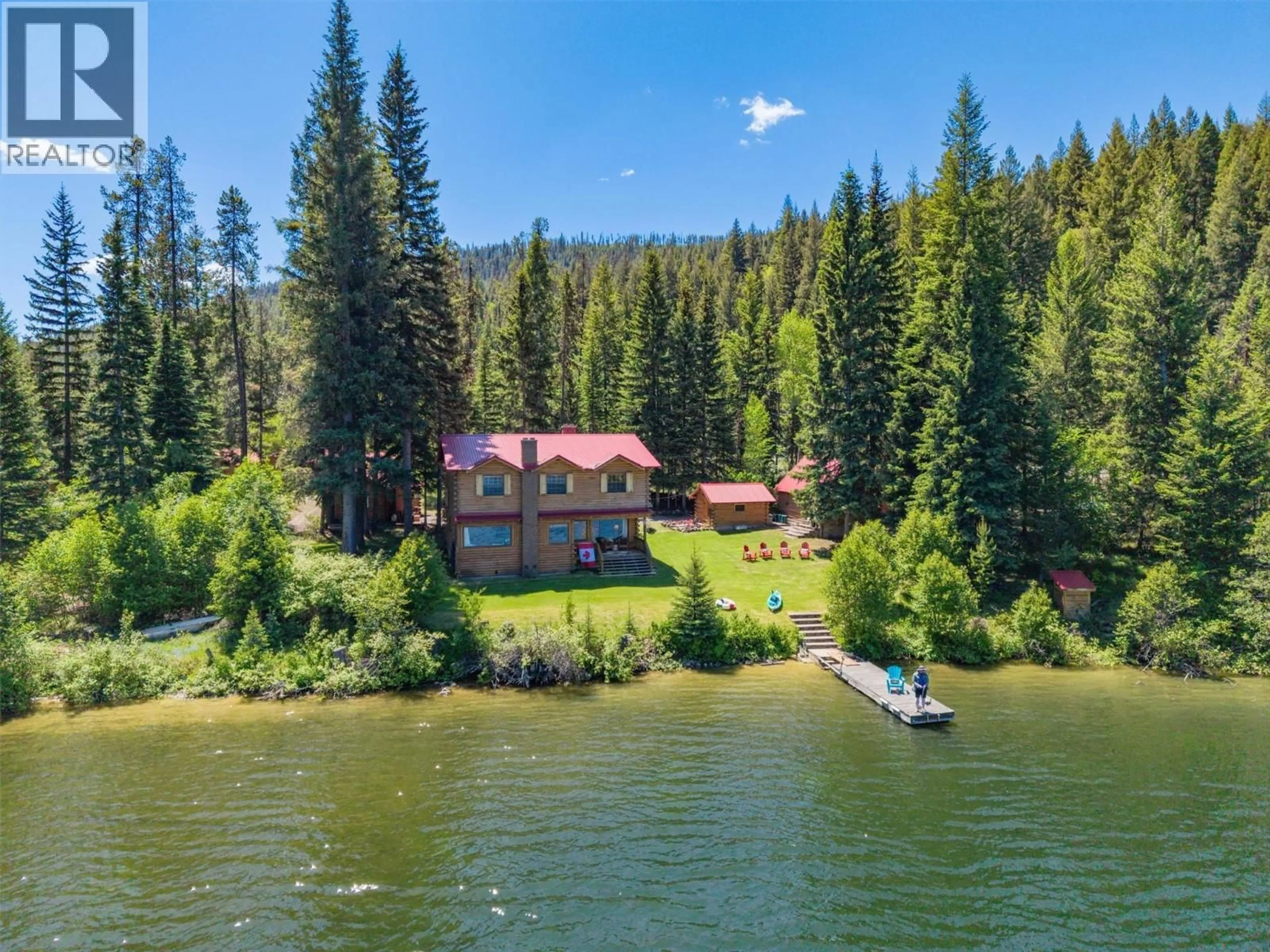 A pic from outside/outdoor area/front of a property/back of a property/a pic from drone, water/lake/river/ocean view for 3415-3421 PRINCETON SUMMERLAND ROAD, Princeton British Columbia V0X1W0