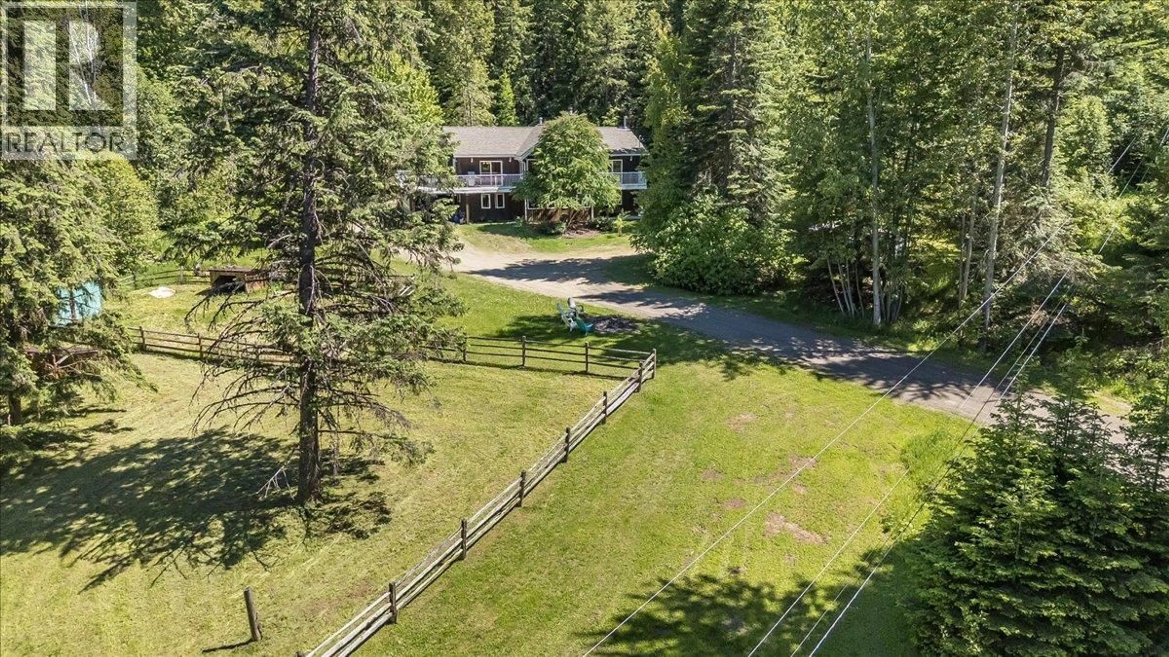 A pic from outside/outdoor area/front of a property/back of a property/a pic from drone, forest/trees view for 4399 BIRD CREEK ROAD, Nelson British Columbia V1L6X2