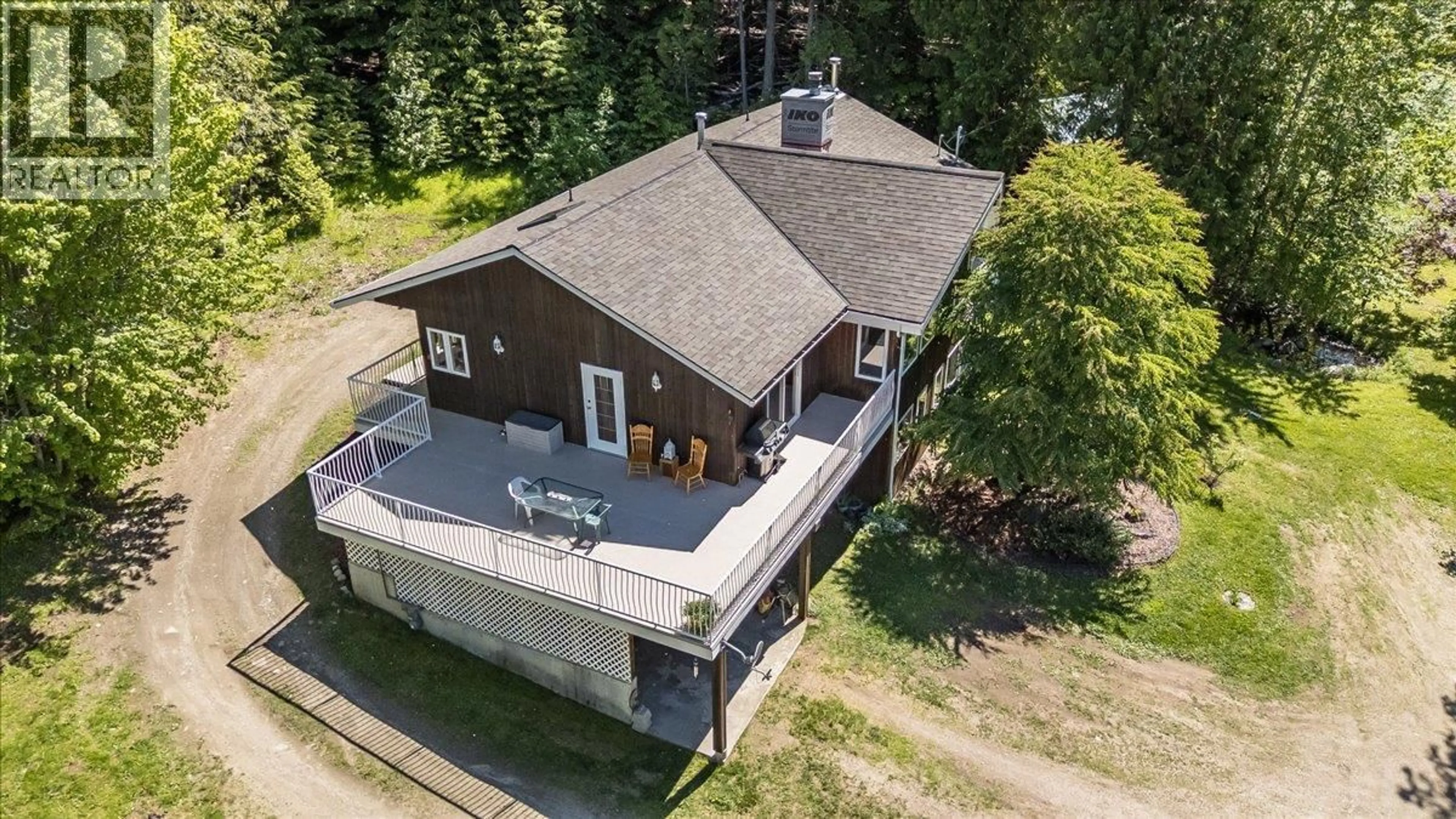 A pic from outside/outdoor area/front of a property/back of a property/a pic from drone, unknown for 4399 BIRD CREEK ROAD, Nelson British Columbia V1L6X2