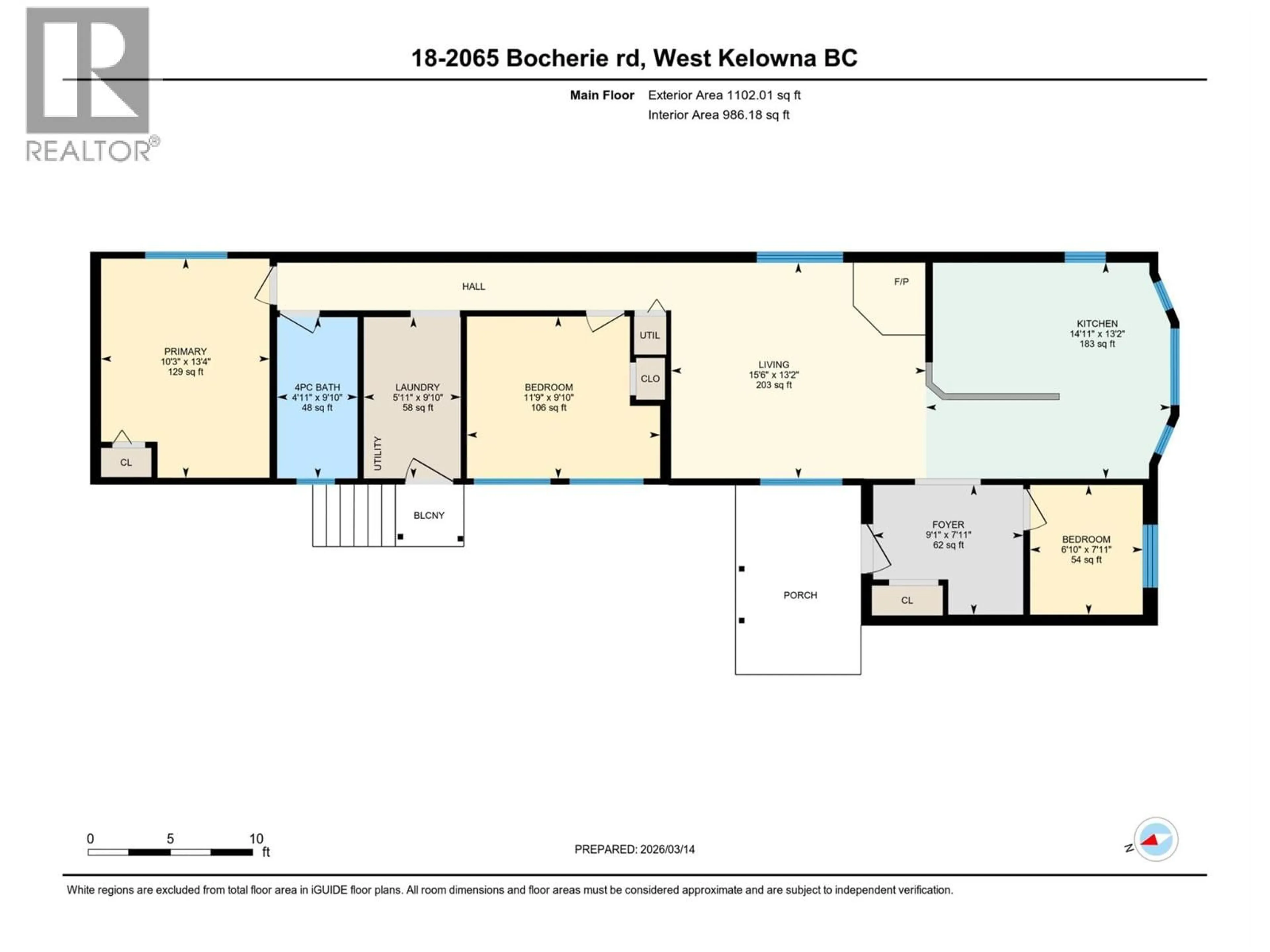 Floor plan for 18 - 2065 BOUCHERIE ROAD, Westbank British Columbia V4T2A7