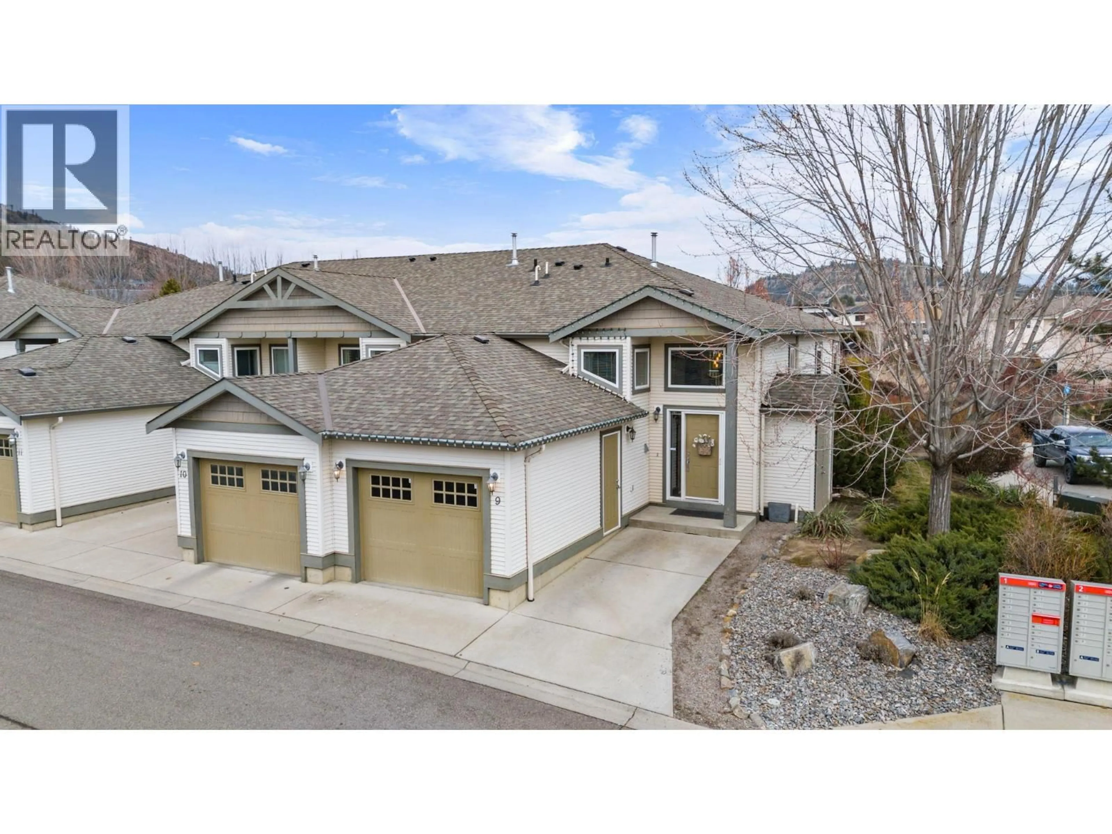 A pic from outside/outdoor area/front of a property/back of a property/a pic from drone, mountain view for 9 - 225 GLEN PARK DRIVE, Kelowna British Columbia V1V2X5