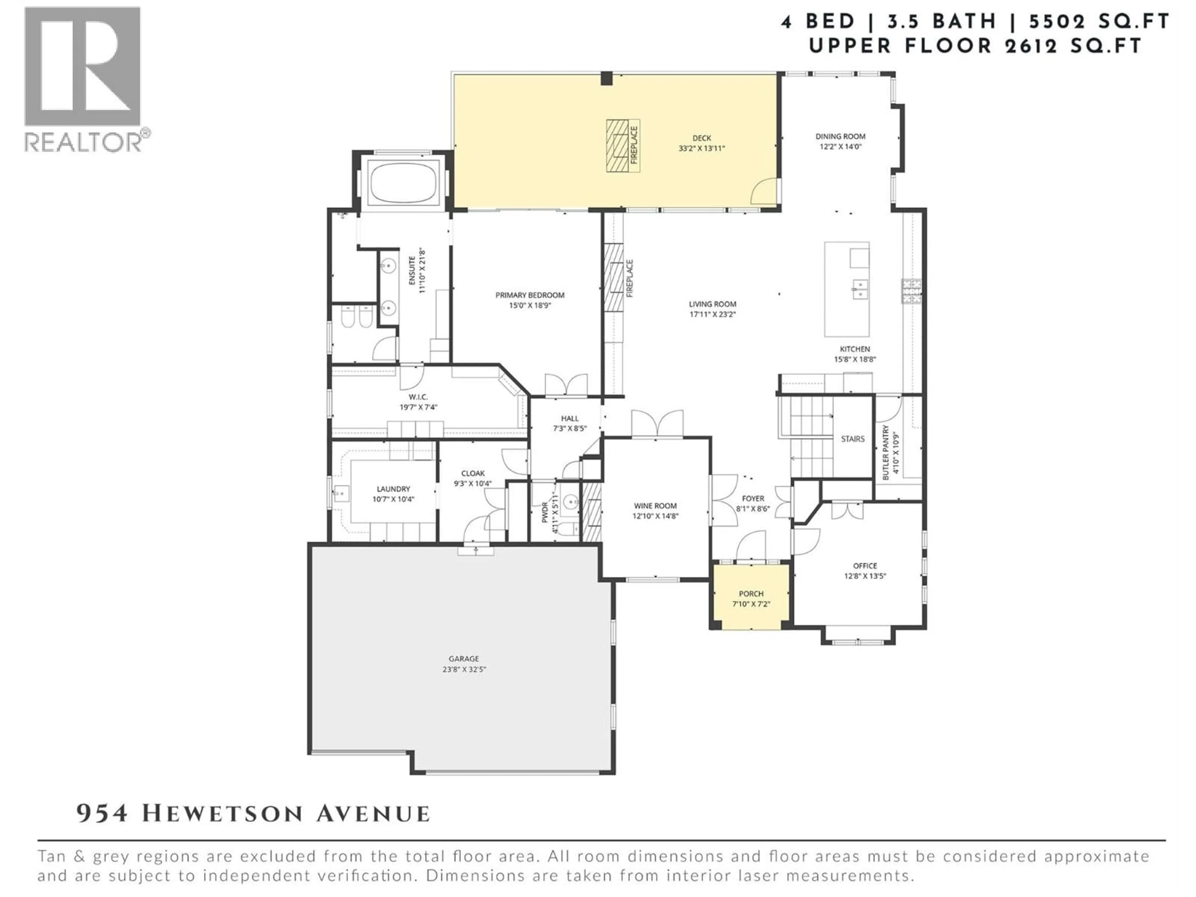Floor plan for 954 HEWETSON AVENUE, Kelowna British Columbia V1W5H8