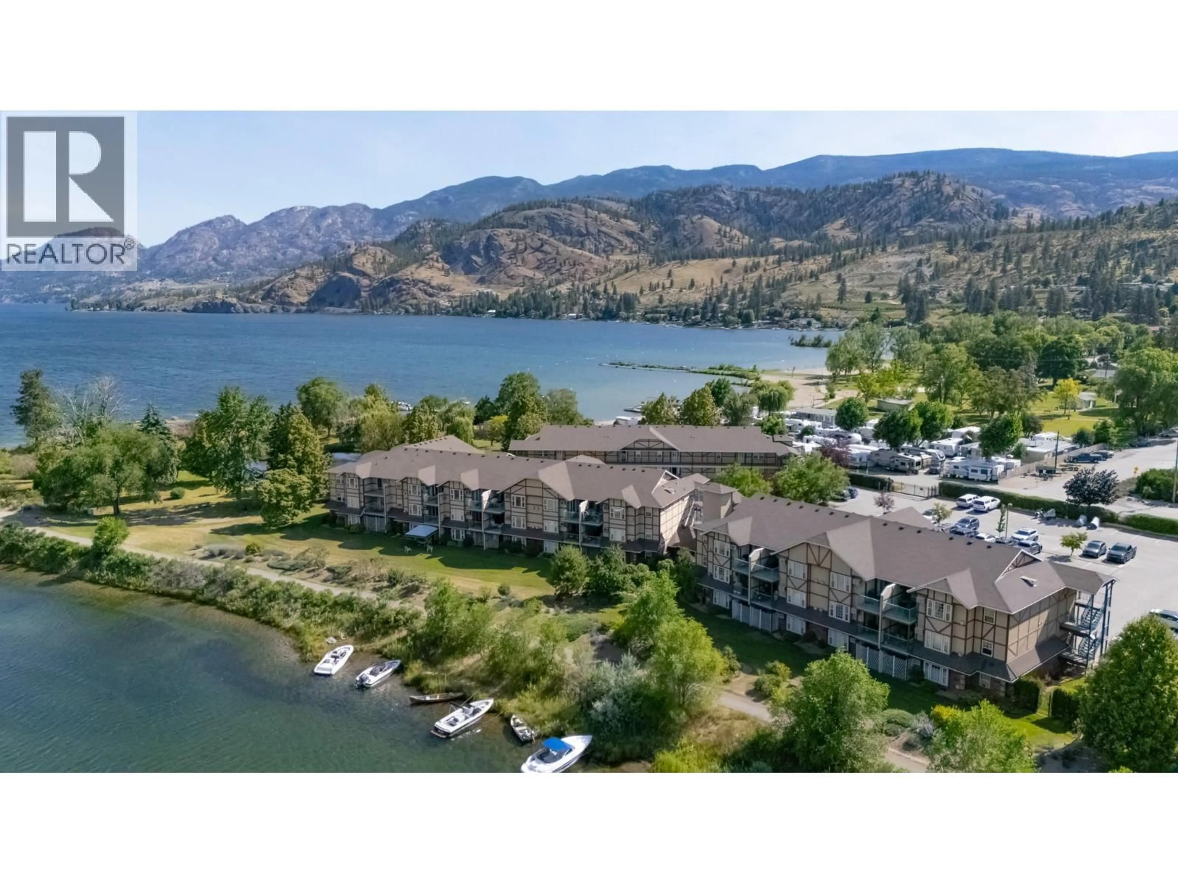 A pic from outside/outdoor area/front of a property/back of a property/a pic from drone, water/lake/river/ocean view for 29 - 750 RAILWAY LANE, Okanagan Falls British Columbia V0H1R4