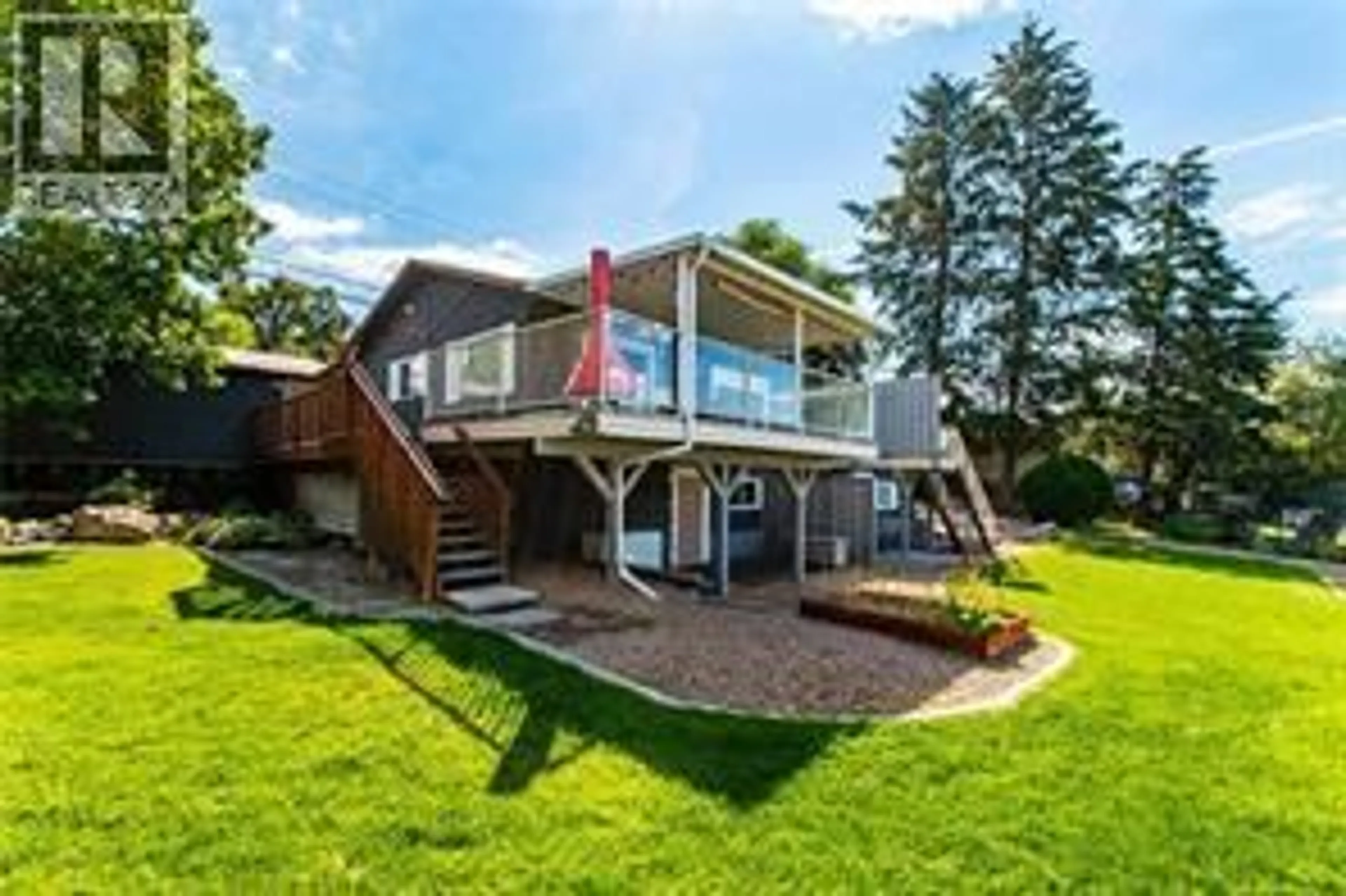 A pic from outside/outdoor area/front of a property/back of a property/a pic from drone, water/lake/river/ocean view for 4904 PLEASANT VALLEY ROAD, Vernon British Columbia V1B3L7