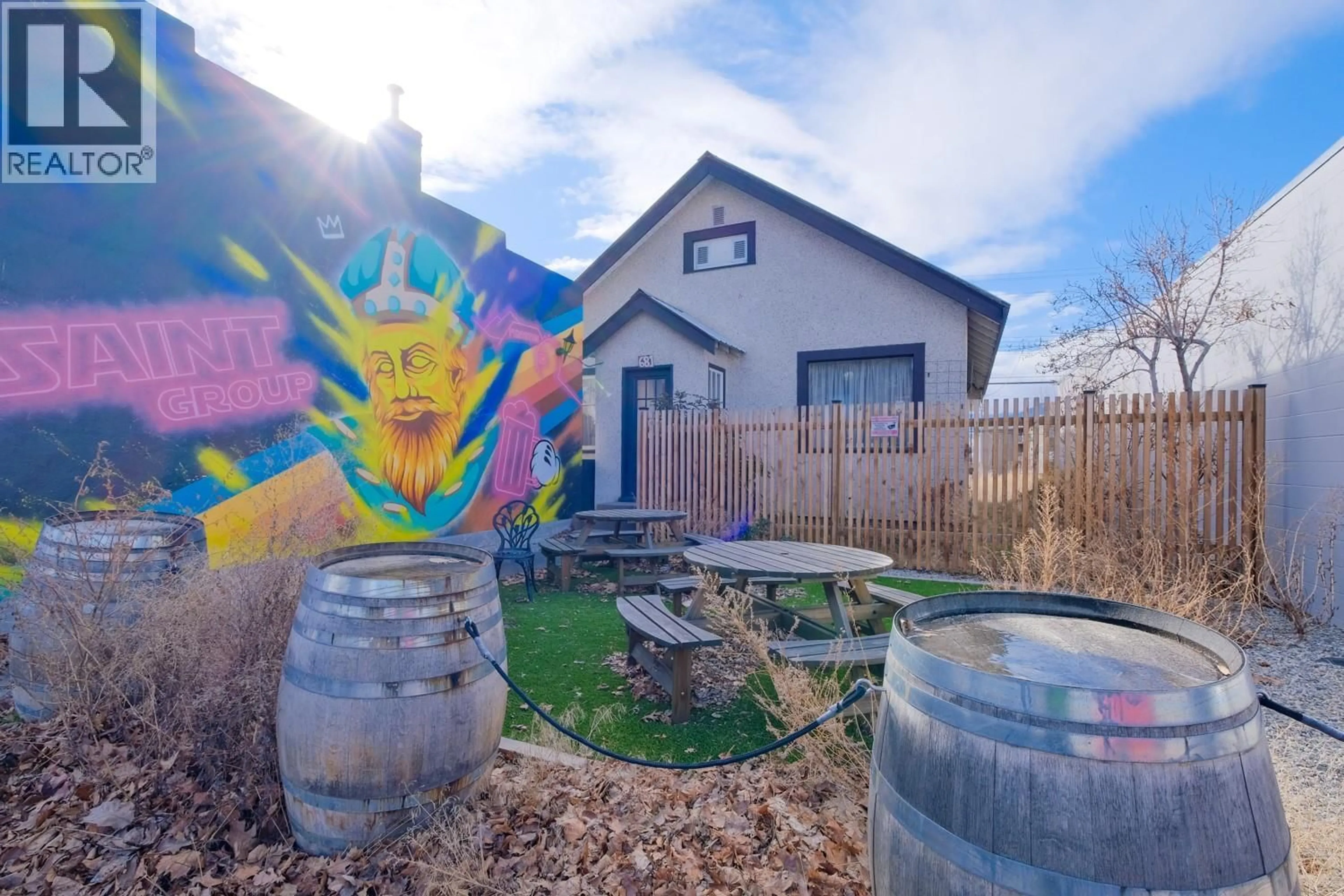 A pic from outside/outdoor area/front of a property/back of a property/a pic from drone, street for 681 MAIN STREET, Penticton British Columbia V2A5C9