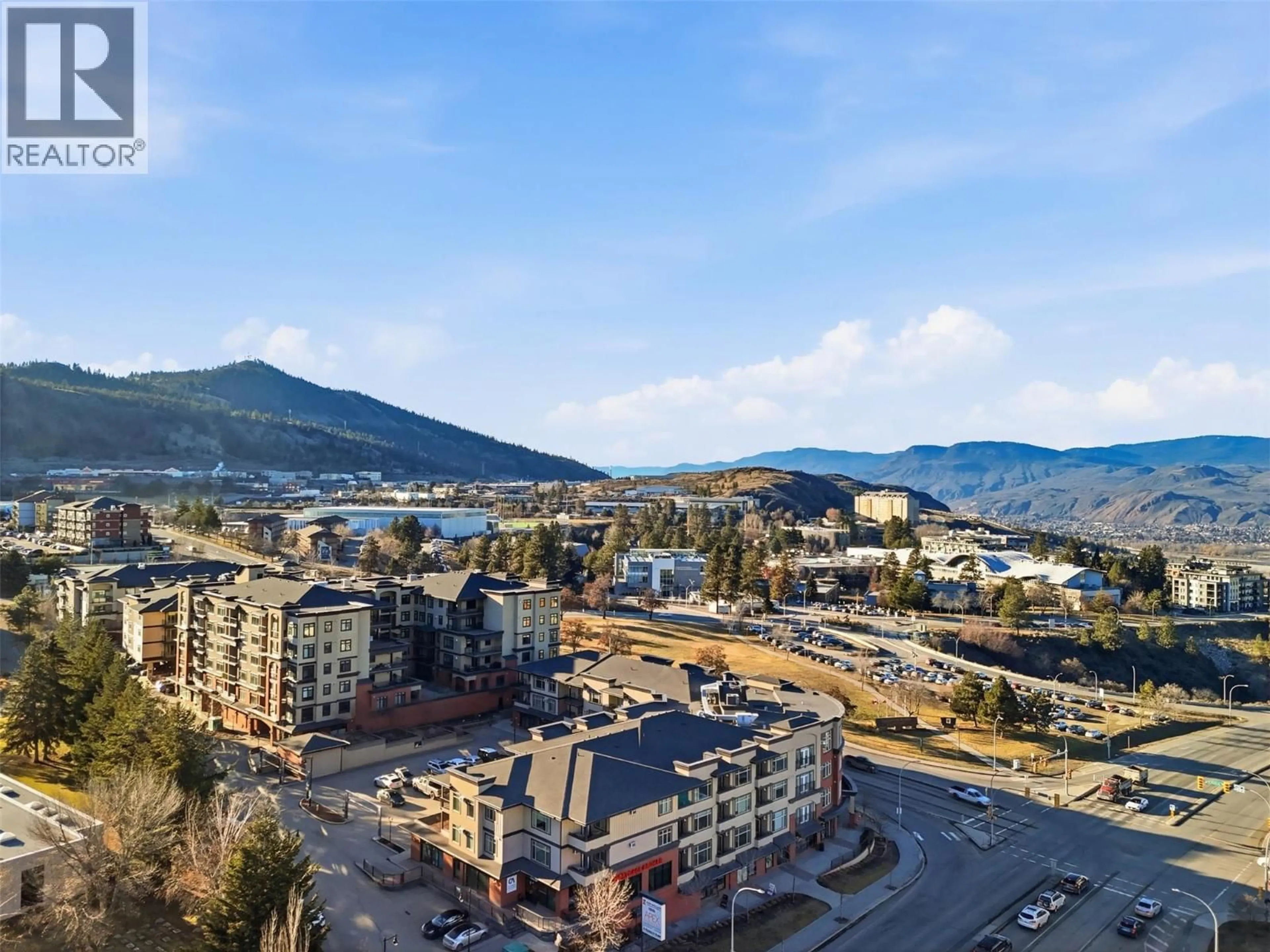 A pic from outside/outdoor area/front of a property/back of a property/a pic from drone, mountain view for 405 - 755 MCGILL ROAD, Kamloops British Columbia V2C0B6