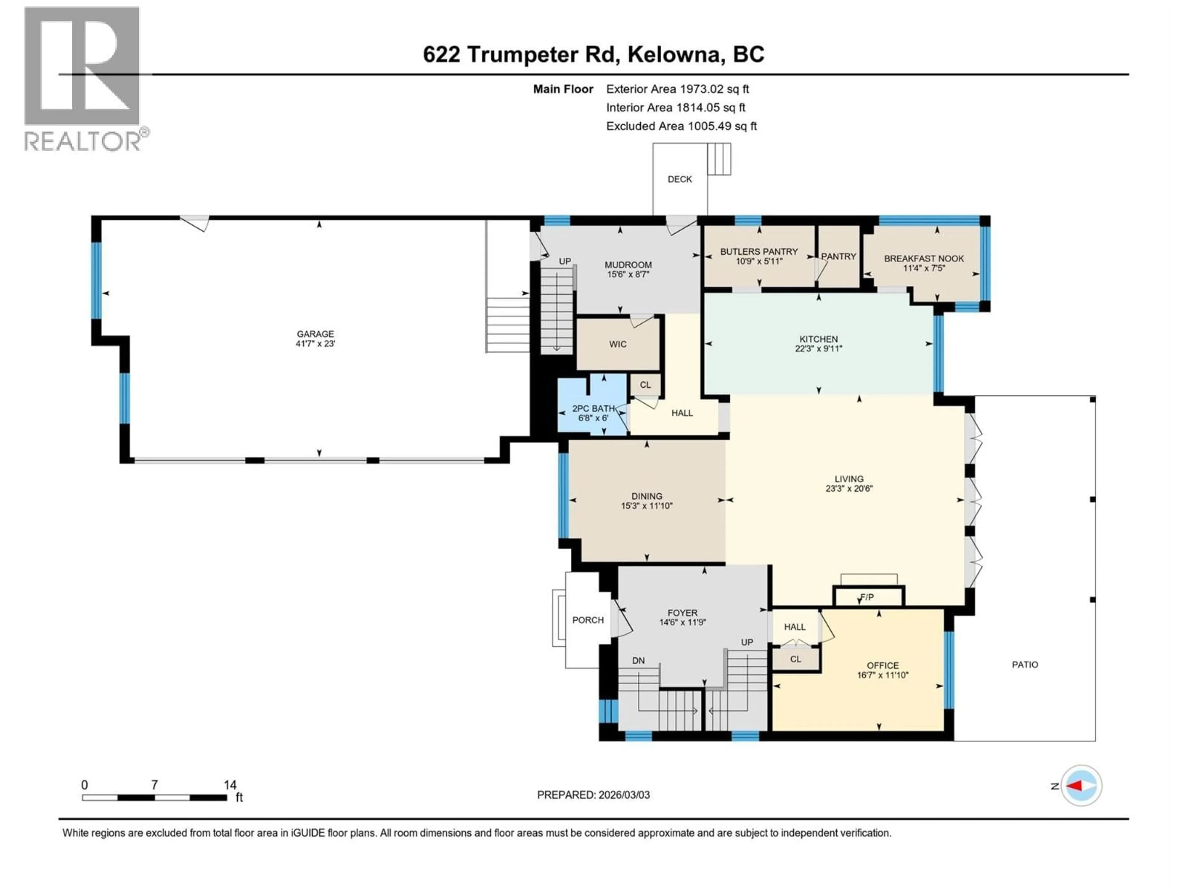 Floor plan for 622 TRUMPETER ROAD, Kelowna British Columbia V1W5K6