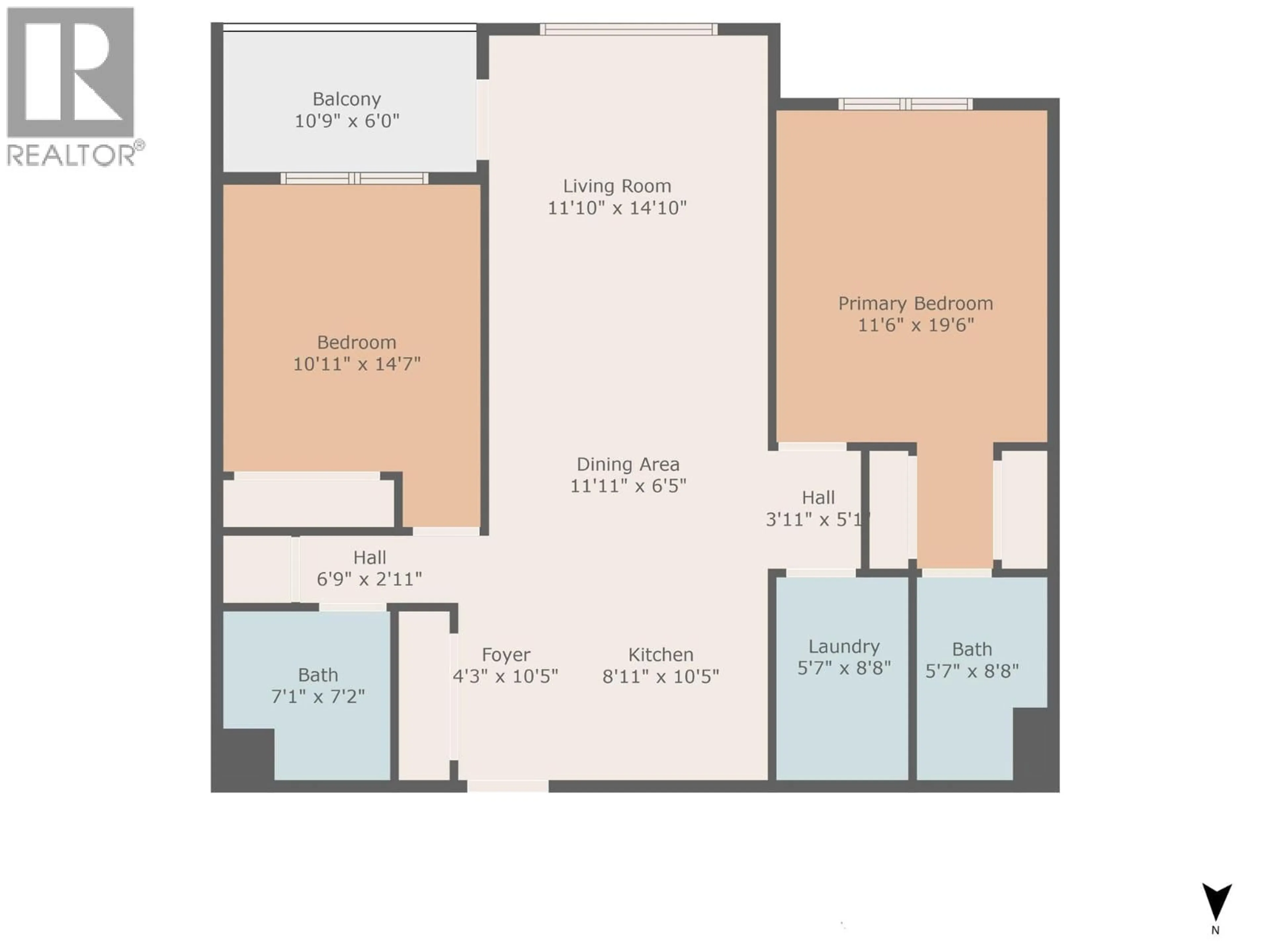 Floor plan for 208 - 770 RUTLAND ROAD, Kelowna British Columbia V1X3B7