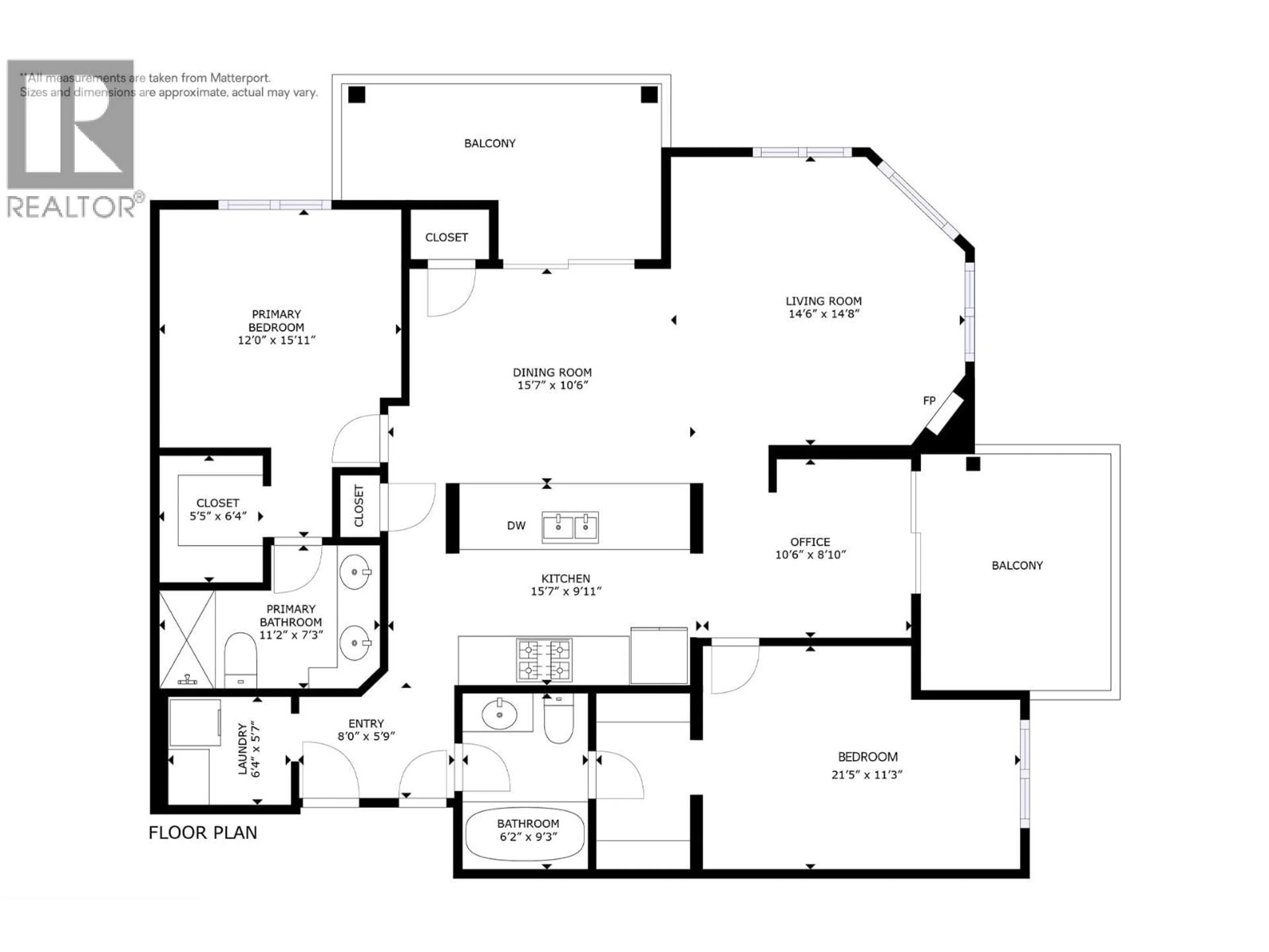 Floor plan for 109 - 2301 CARRINGTON ROAD, West Kelowna British Columbia V4T0E2