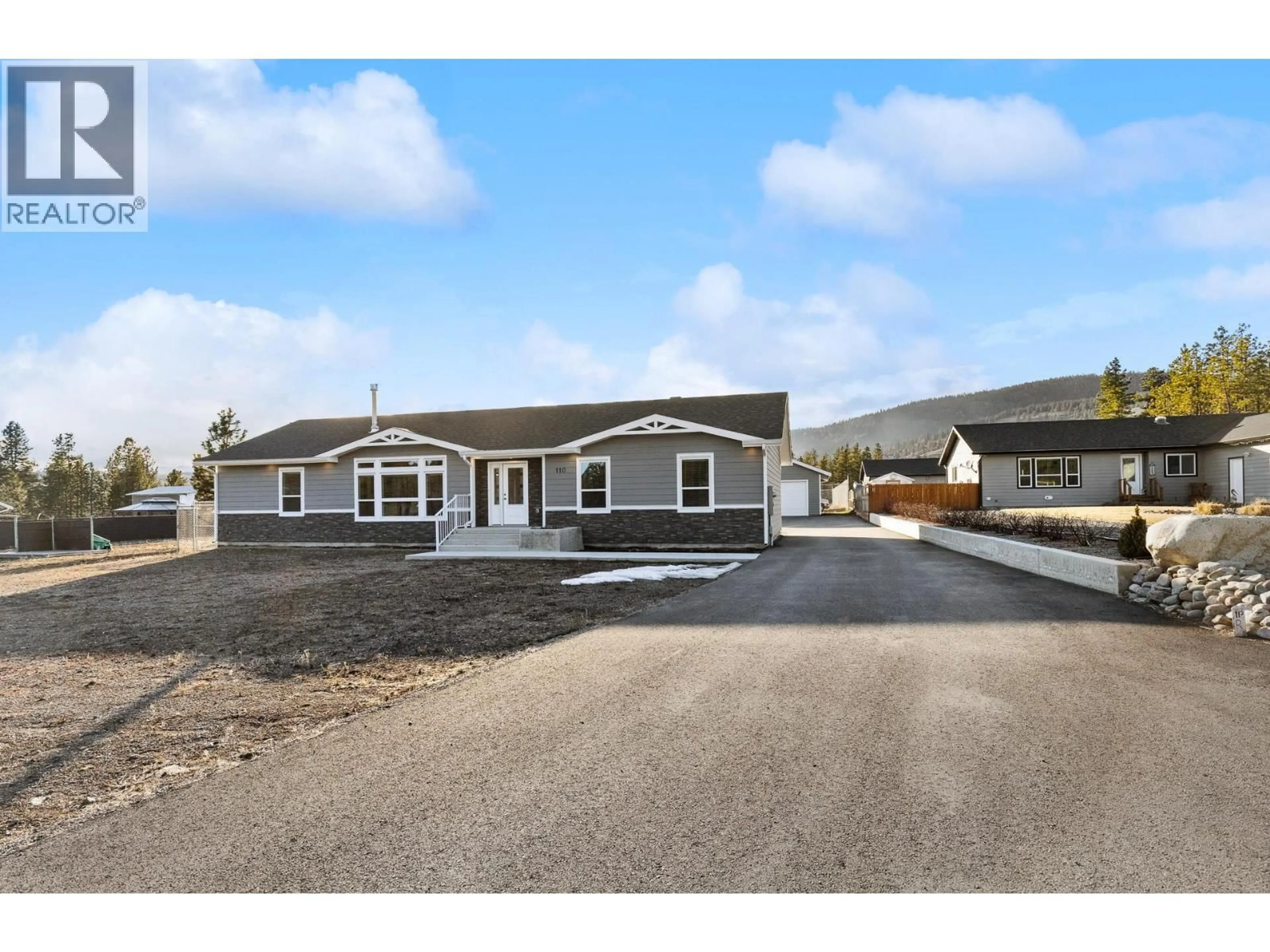 Home with vinyl exterior material, street for 110 CHINA CREEK ROAD ROAD WEST, Princeton British Columbia V0X1W0