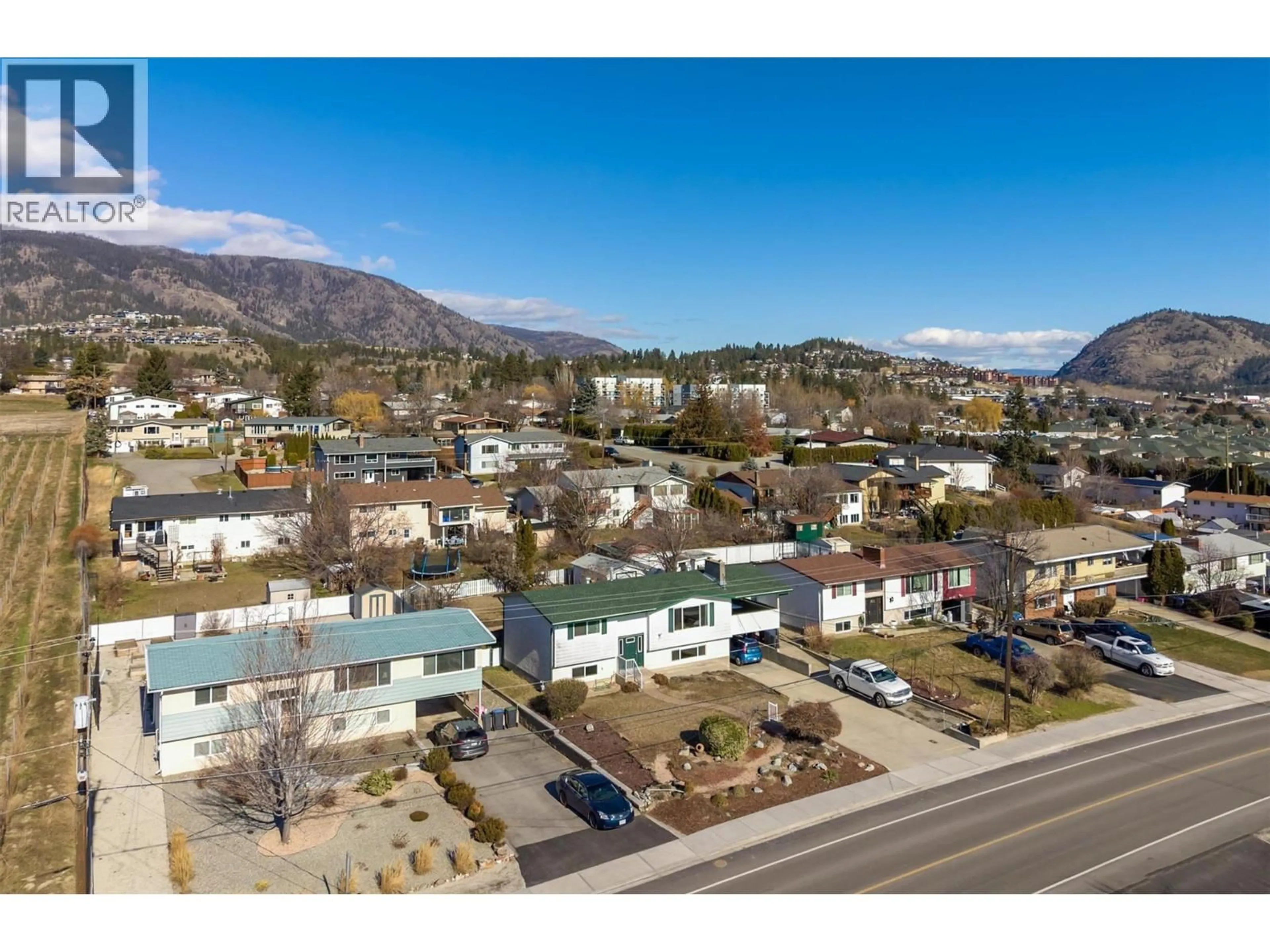 A pic from outside/outdoor area/front of a property/back of a property/a pic from drone, mountain view for 2442 BUTT ROAD, West Kelowna British Columbia V4T1N7
