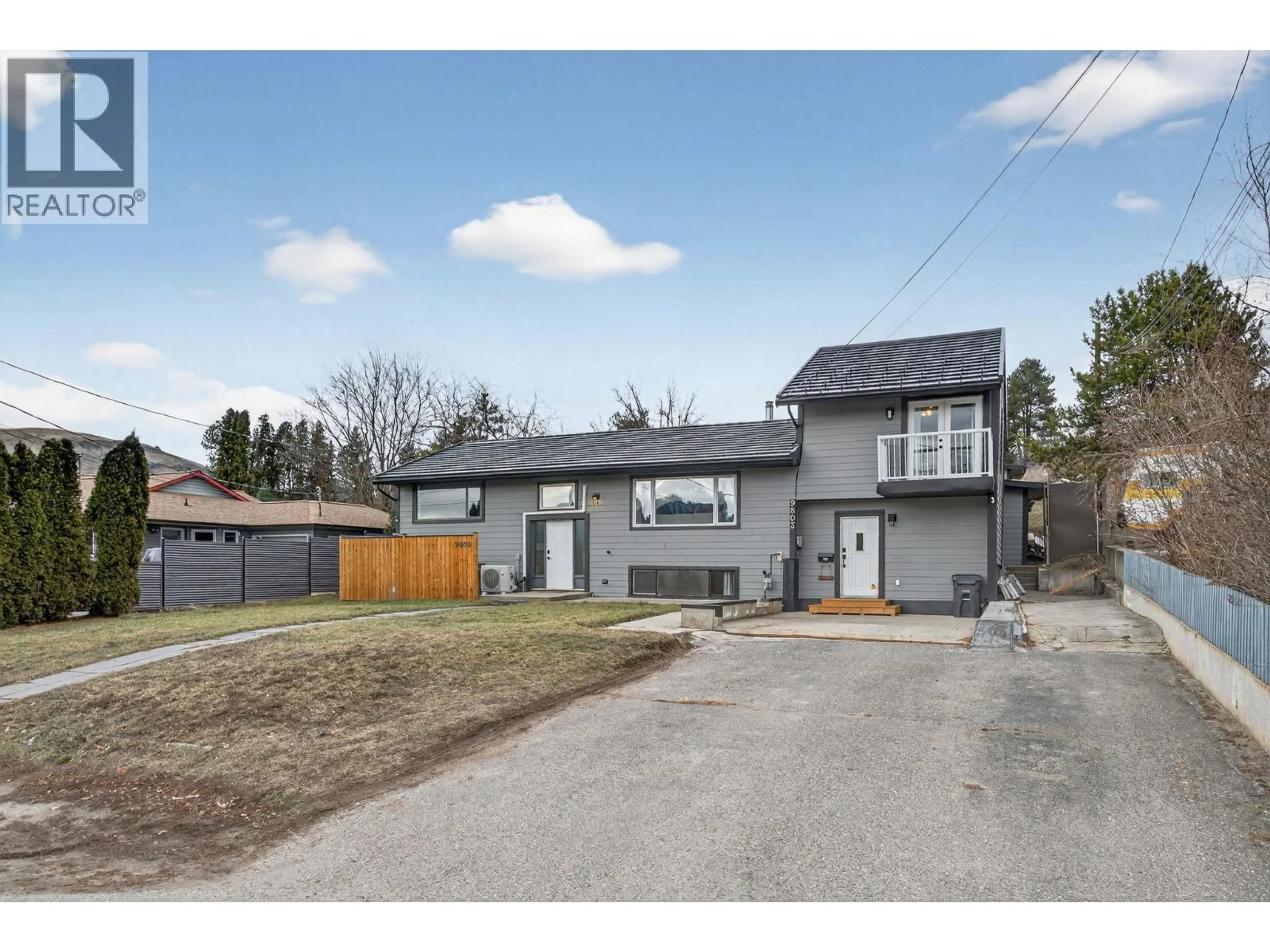 A pic from outside/outdoor area/front of a property/back of a property/a pic from drone, street for 9803 VENABLES DRIVE, Coldstream British Columbia V1B2K1