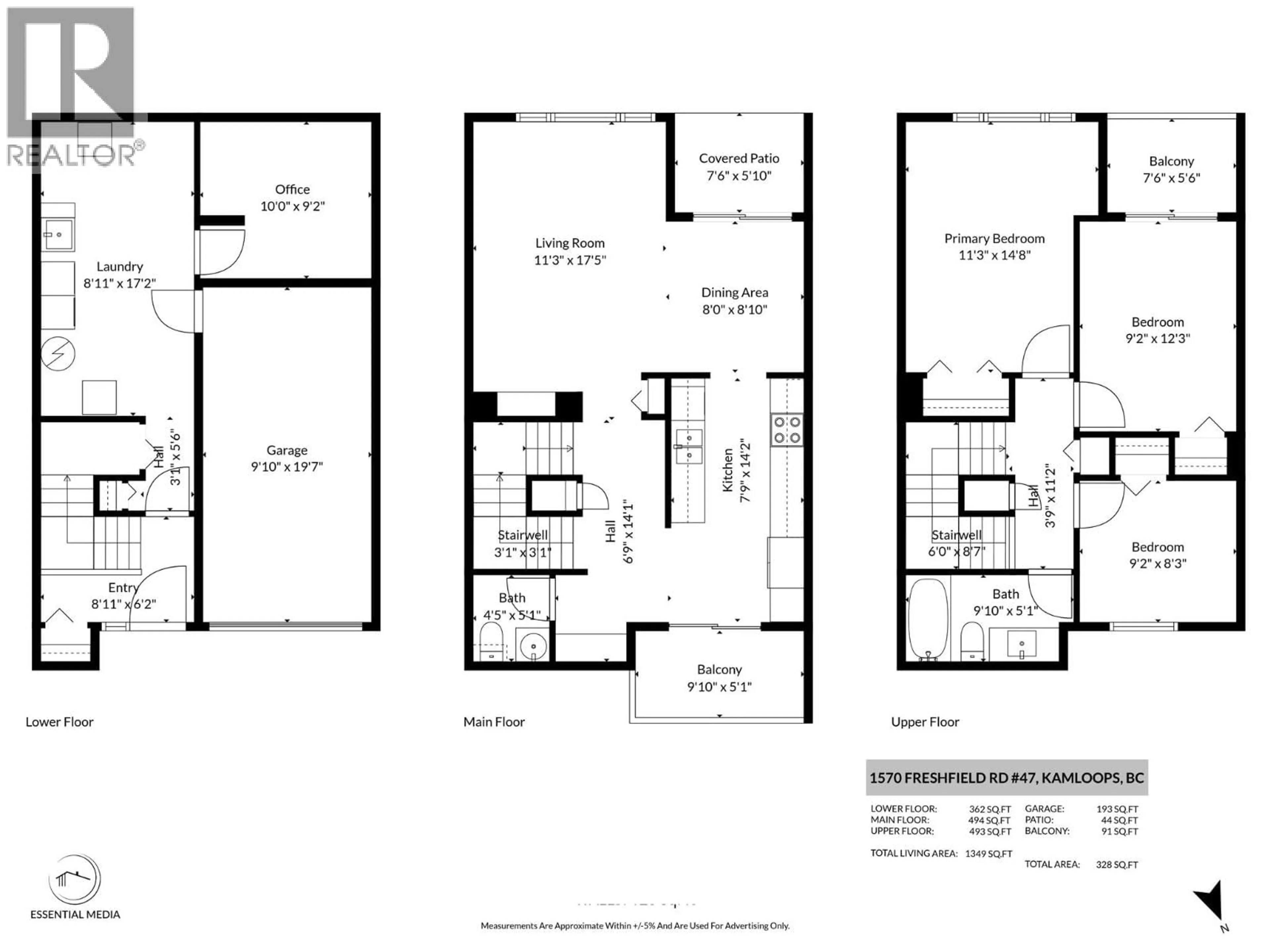 Floor plan for 47 - 1570 FRESHFIELD ROAD, Kamloops British Columbia V2E1R6