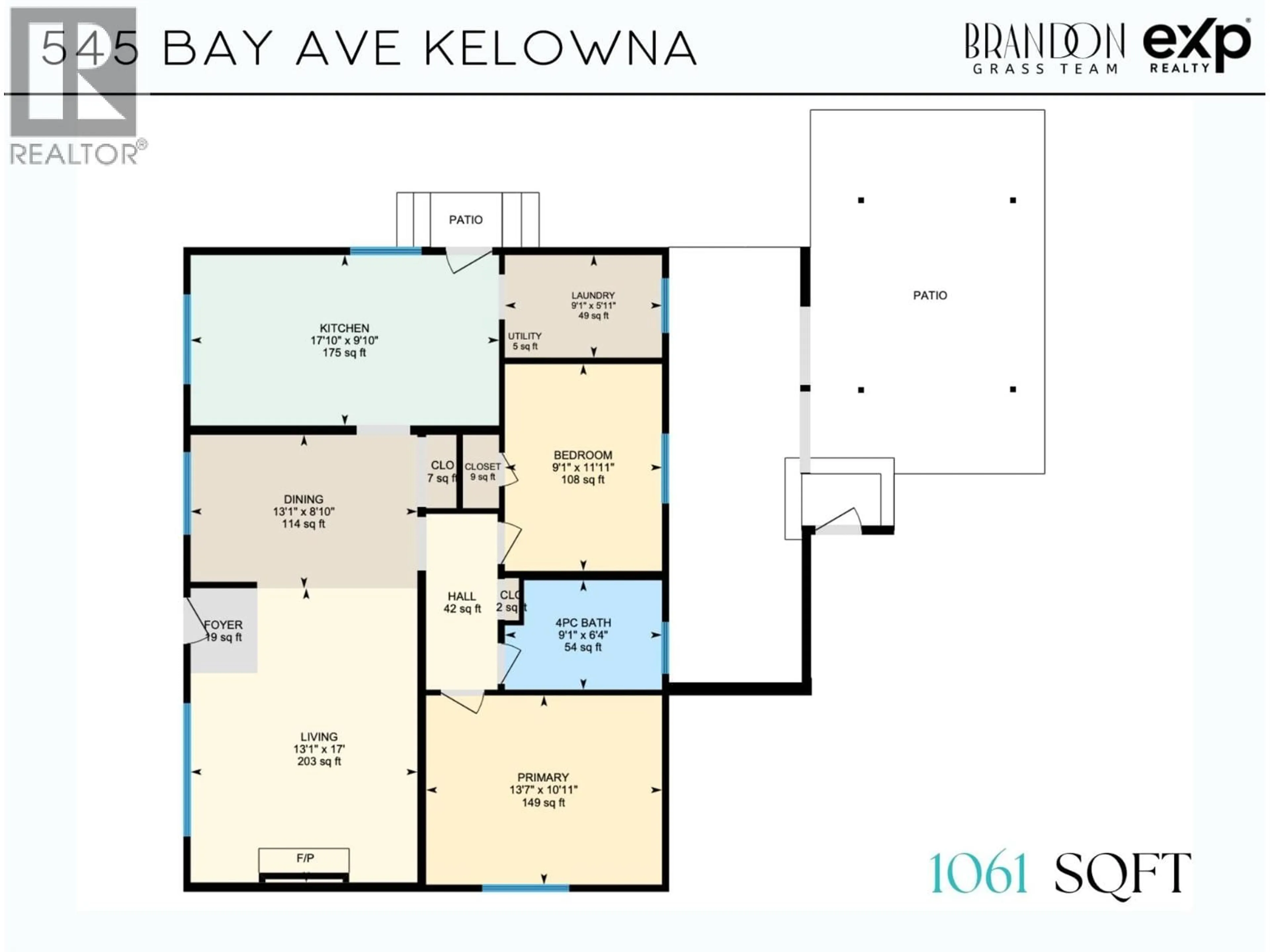 Floor plan for 545 BAY AVENUE, Kelowna British Columbia V1Y7J8