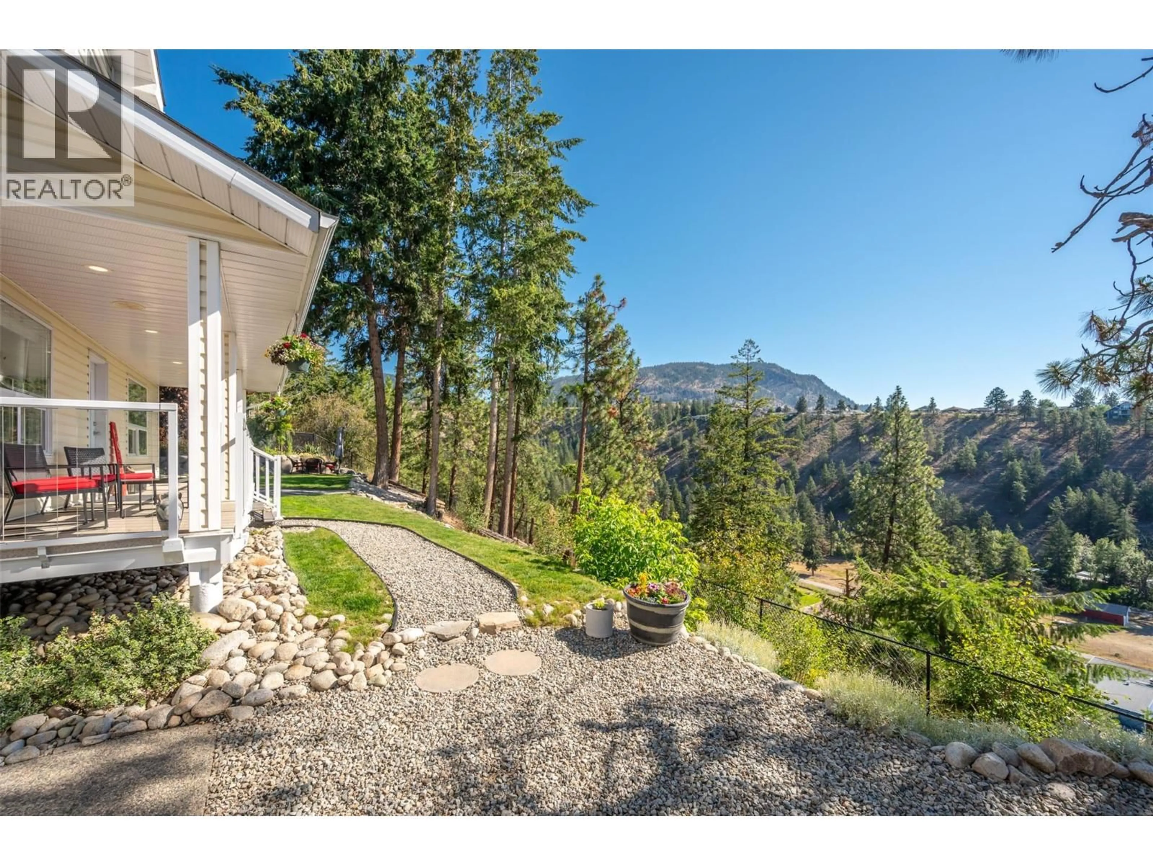 A pic from outside/outdoor area/front of a property/back of a property/a pic from drone, mountain view for 4123 PONDEROSA DRIVE, Peachland British Columbia V0H1X5