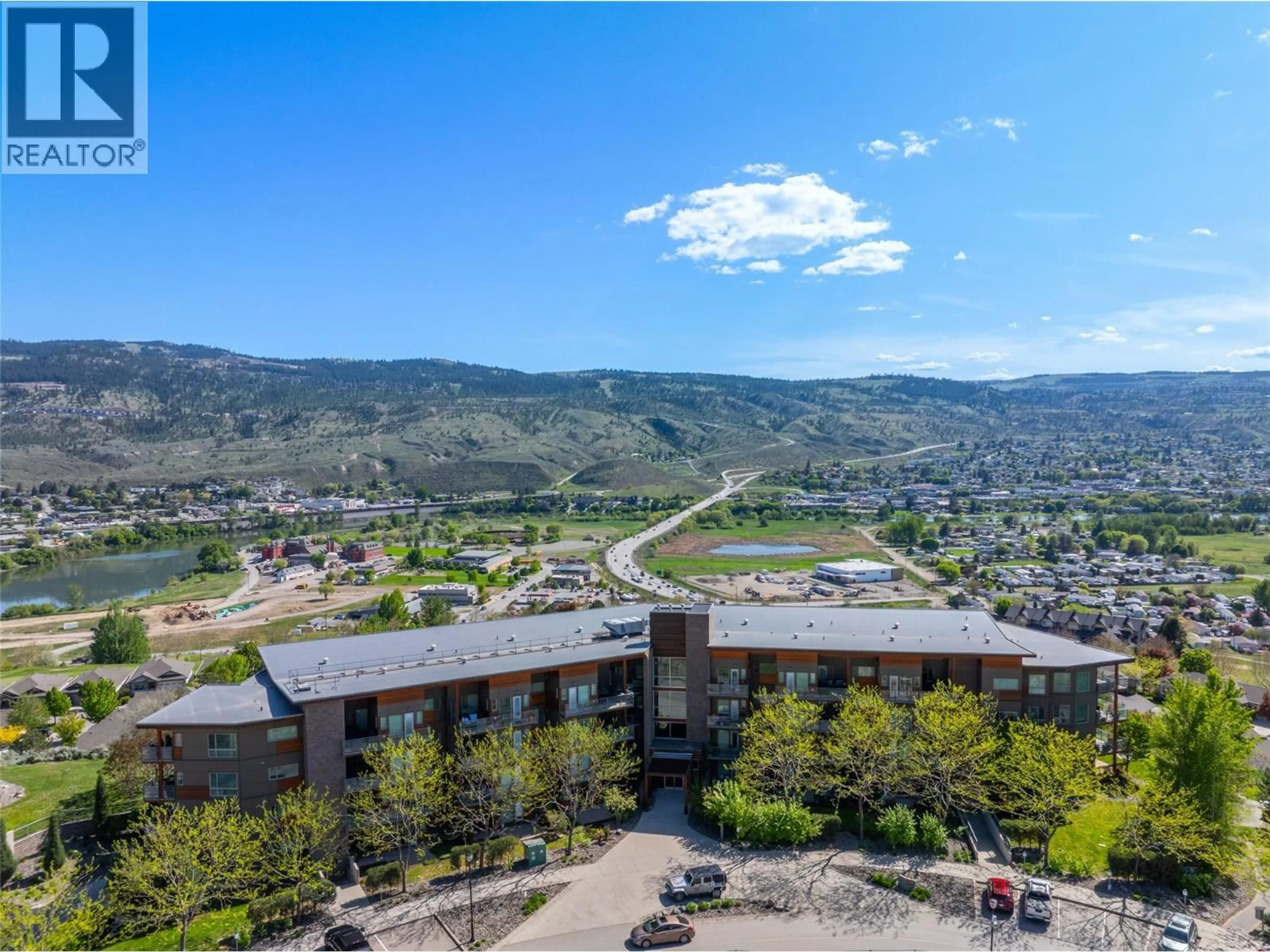 A pic from outside/outdoor area/front of a property/back of a property/a pic from drone, mountain view for 2312 - 1030 TALASA WAY, Kamloops British Columbia V2H0C3