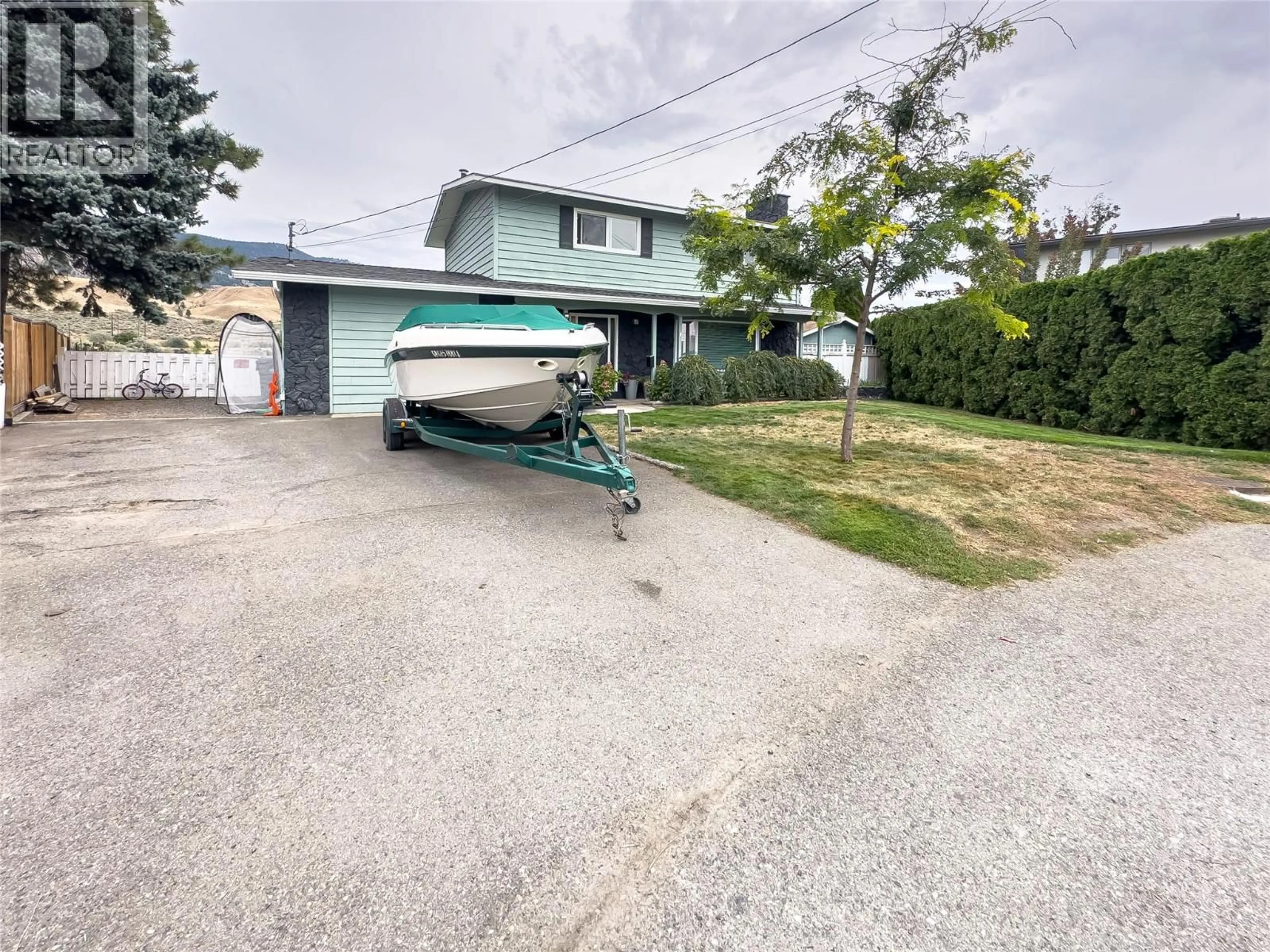 A pic from outside/outdoor area/front of a property/back of a property/a pic from drone, water/lake/river/ocean view for 2586 BIG NICKEL PLACE, Kamloops British Columbia V2C5R4