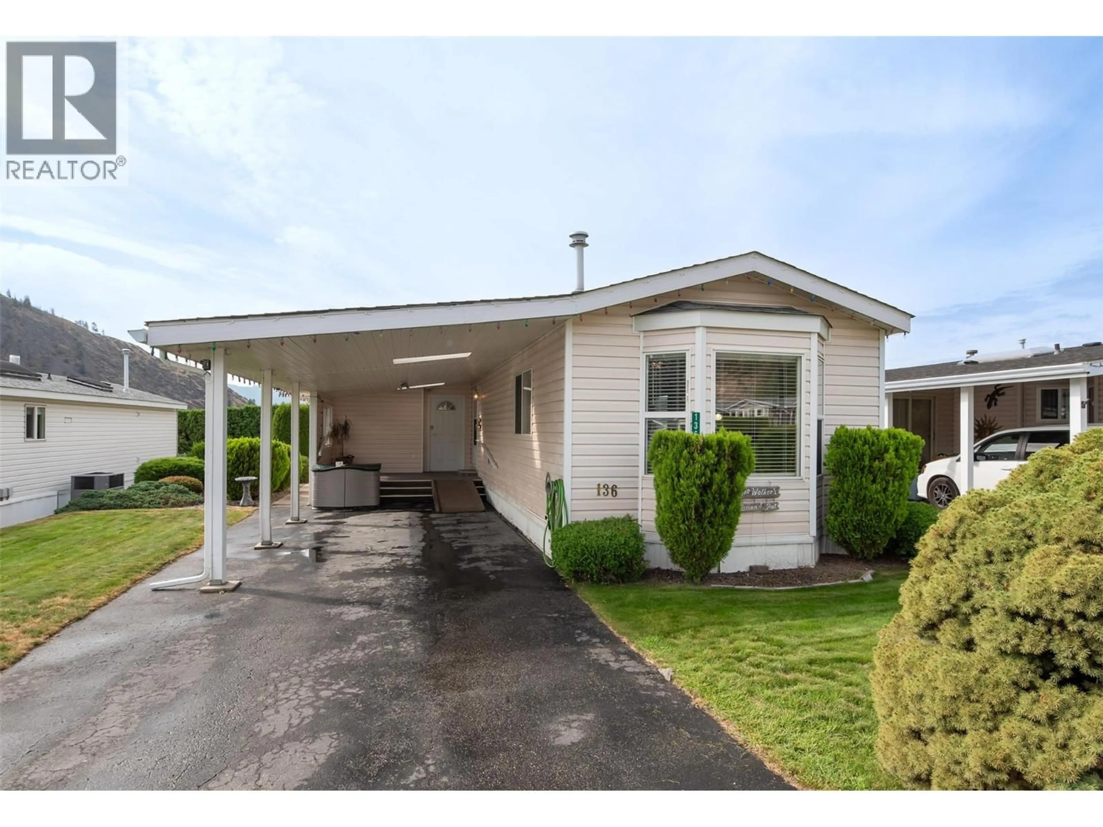 Home with vinyl exterior material, street for 136 - 1850 SHANNON LAKE ROAD, West Kelowna British Columbia V4T1L6