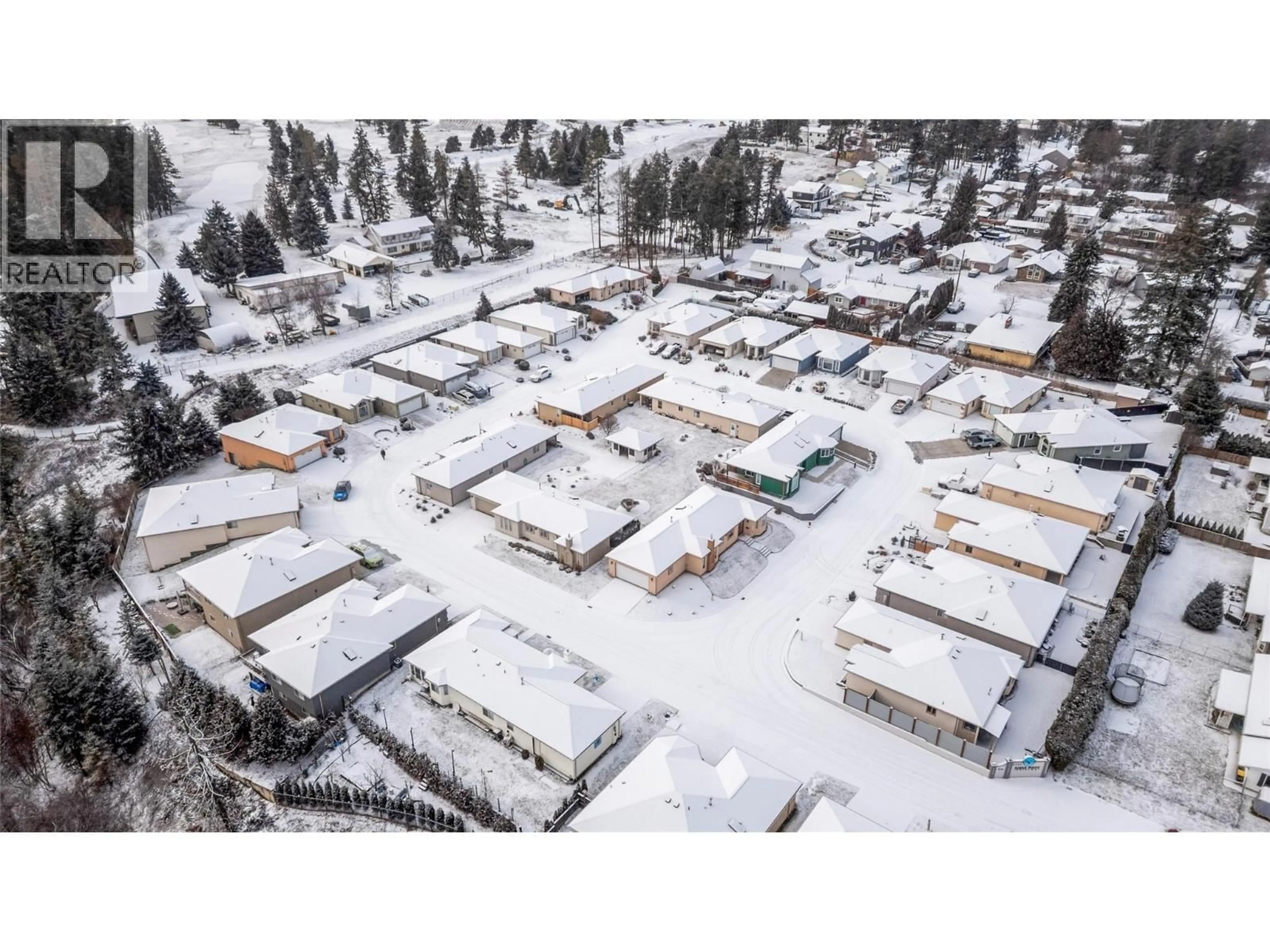 A pic from outside/outdoor area/front of a property/back of a property/a pic from drone, mountain view for 15 - 2595 CATHERINE PLACE, Armstrong British Columbia V4Y2A4