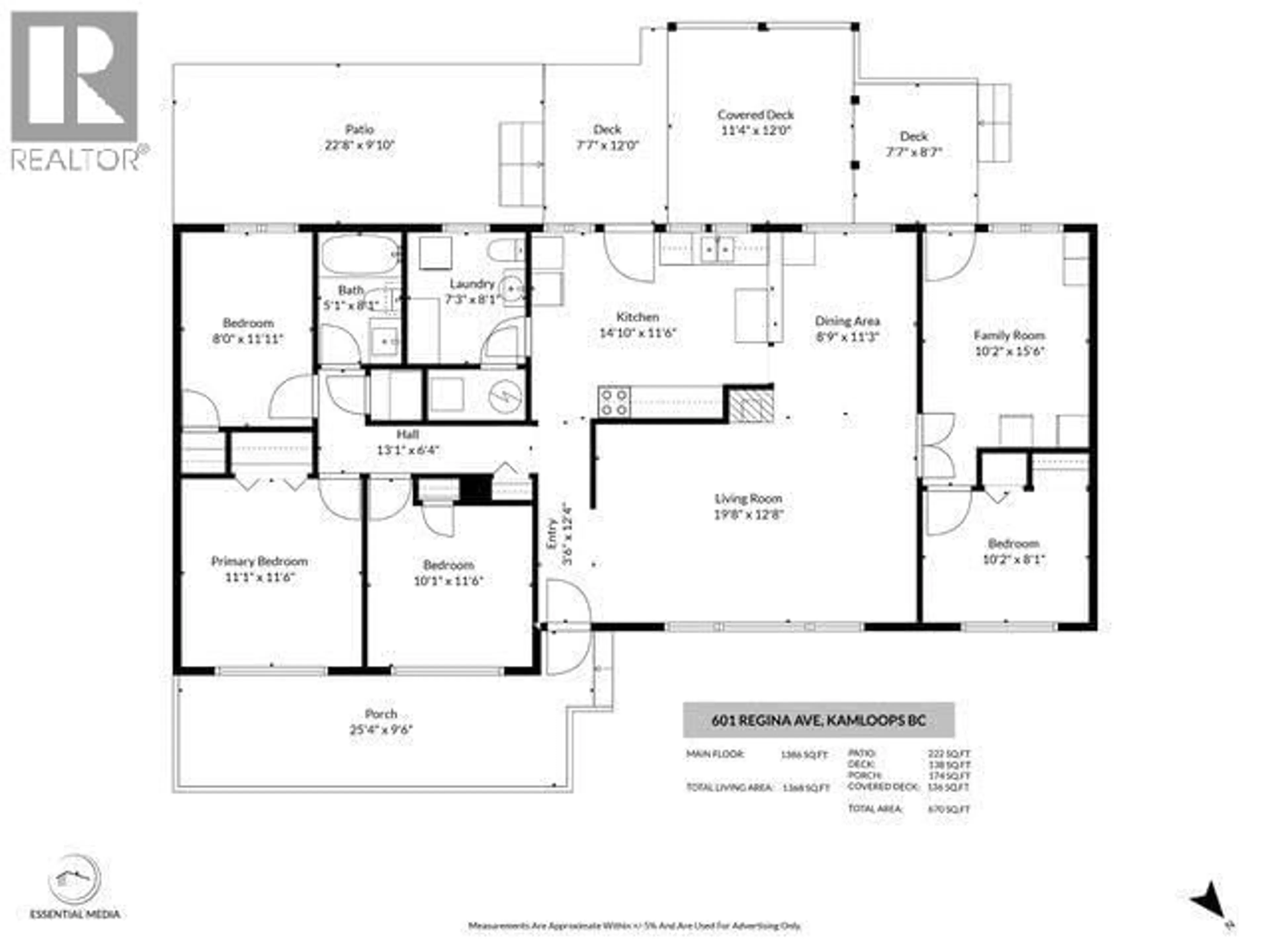 Floor plan for 601 REGINA AVENUE, Kamloops British Columbia V2B1N6