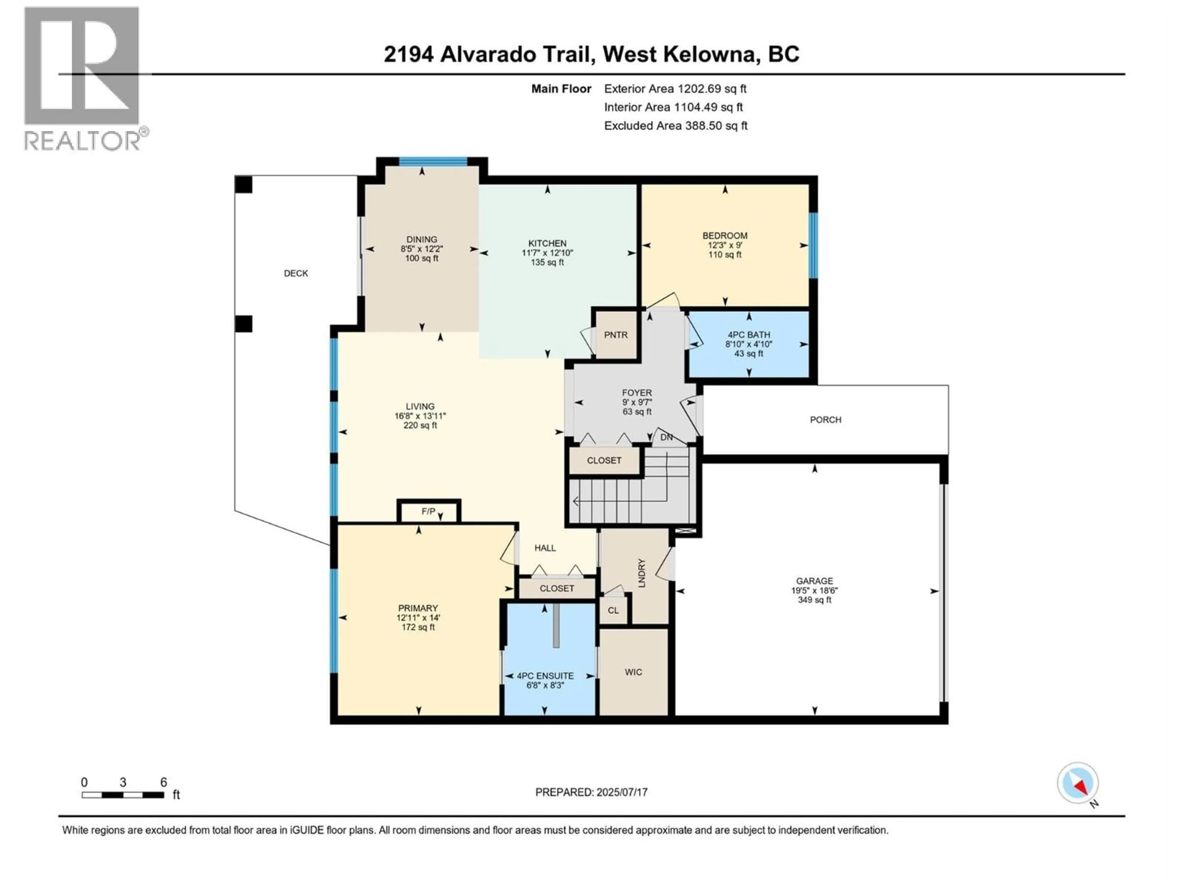Floor plan for 2194 ALVARADO TRAIL, Westbank British Columbia V4T3B8