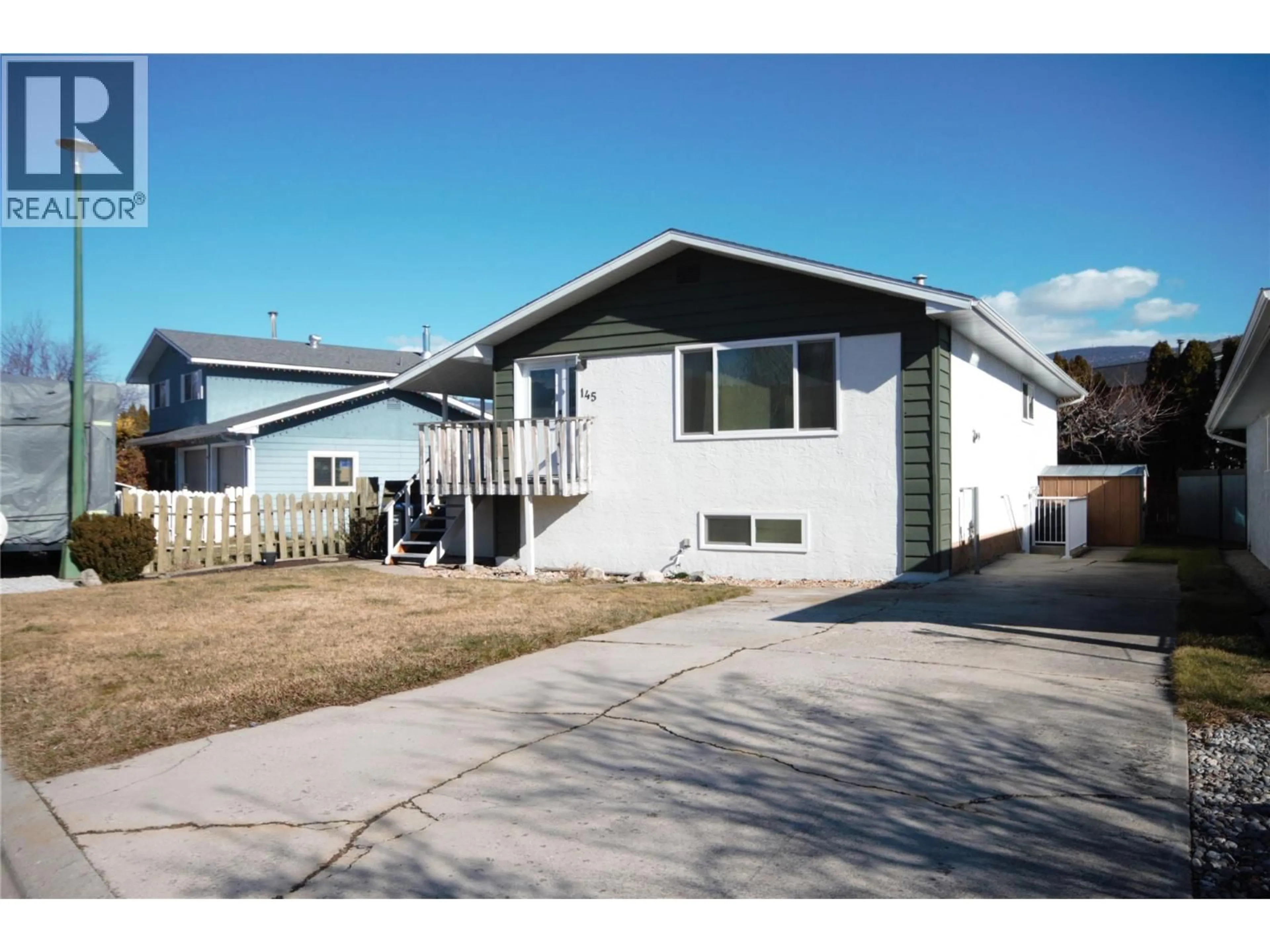 Home with vinyl exterior material, street for 145 BLAIRMORE CRESCENT, Penticton British Columbia V2A7E2