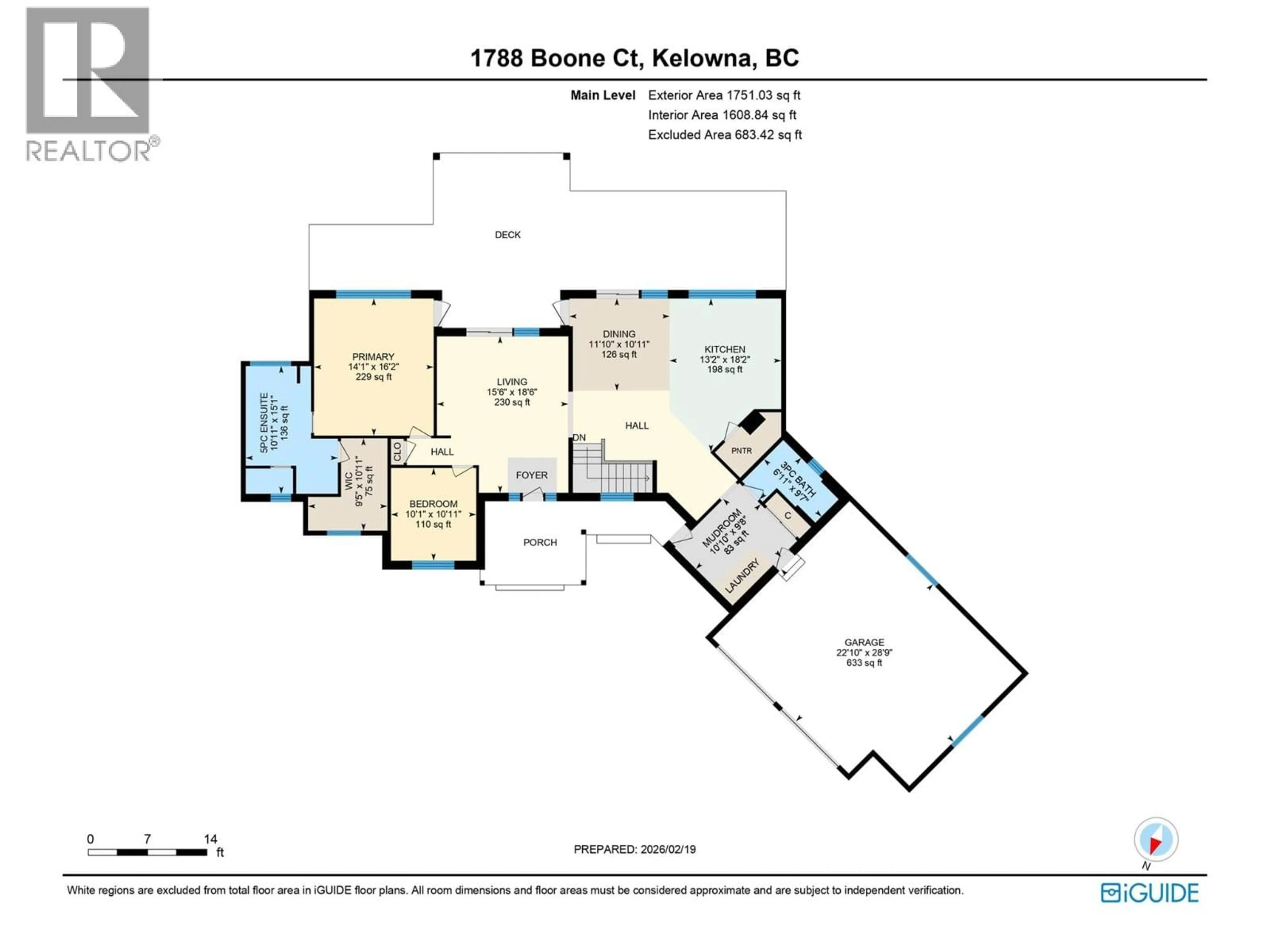 Floor plan for 1788 BOONE COURT, Kelowna British Columbia V1P1H7