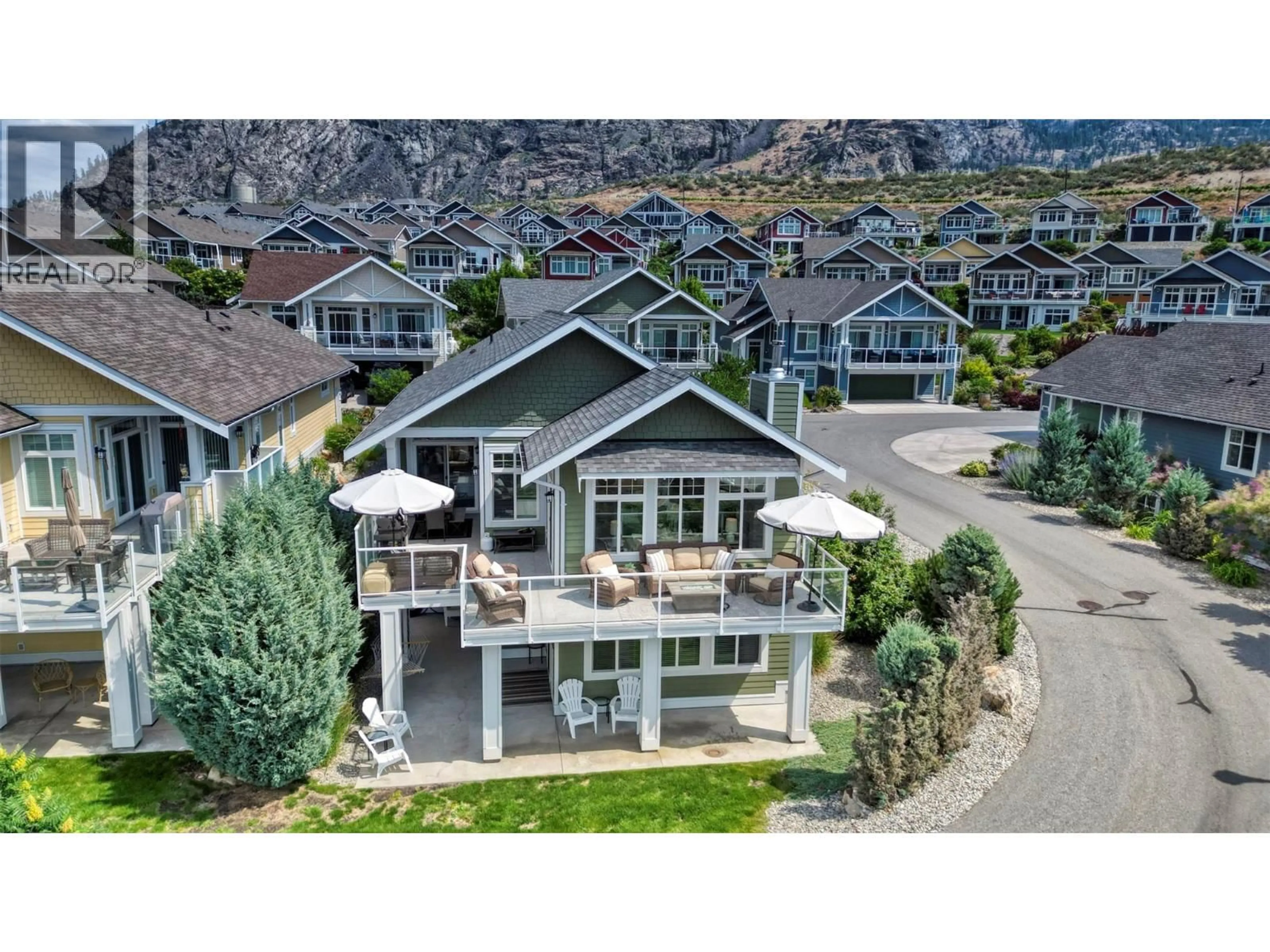 A pic from outside/outdoor area/front of a property/back of a property/a pic from drone, mountain view for 223 - 2450 RADIO TOWER ROAD, Oliver British Columbia V0H1T1