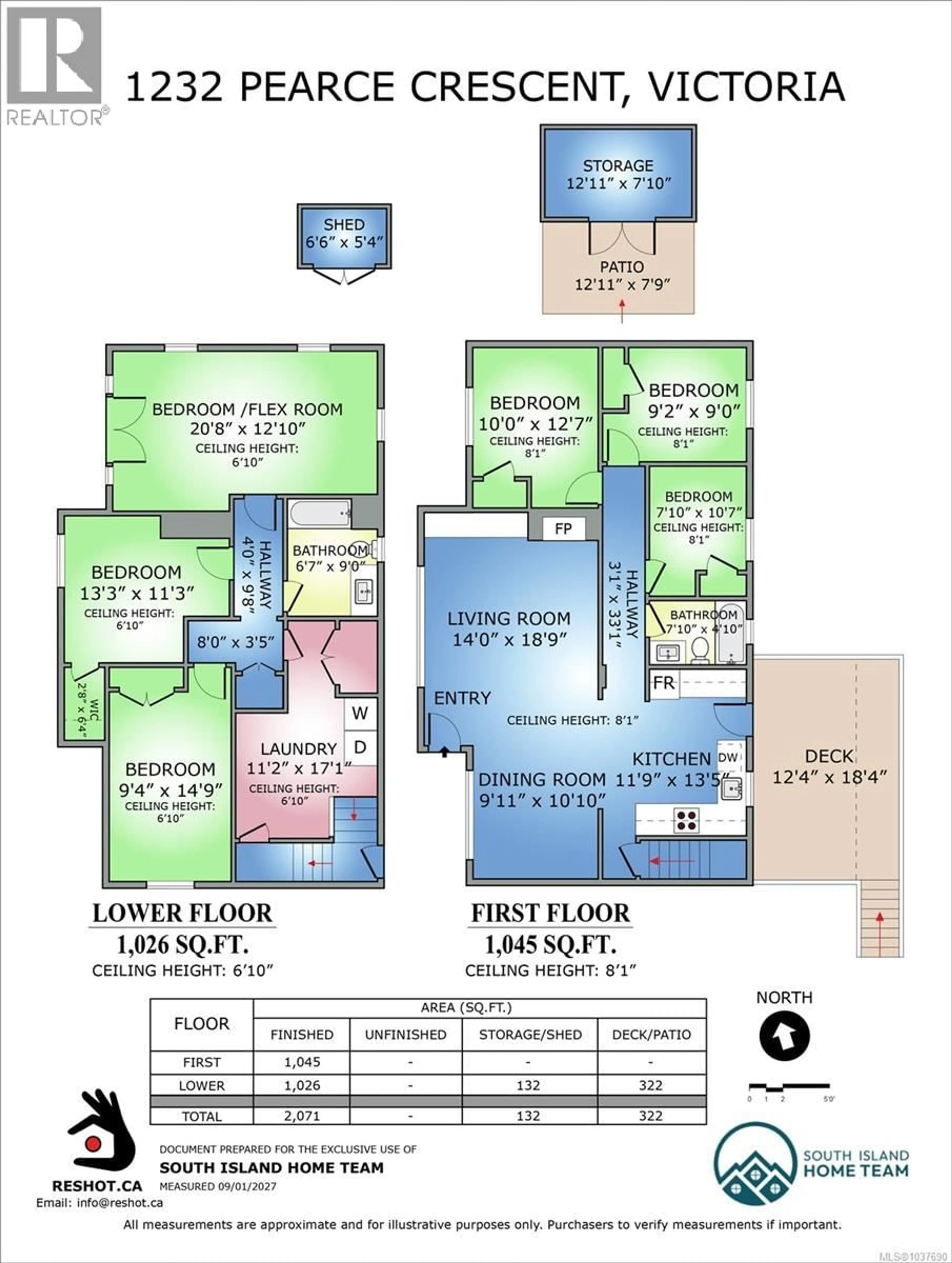 Floor plan for 1232 PEARCE CRESCENT, Saanich British Columbia V8X3S9