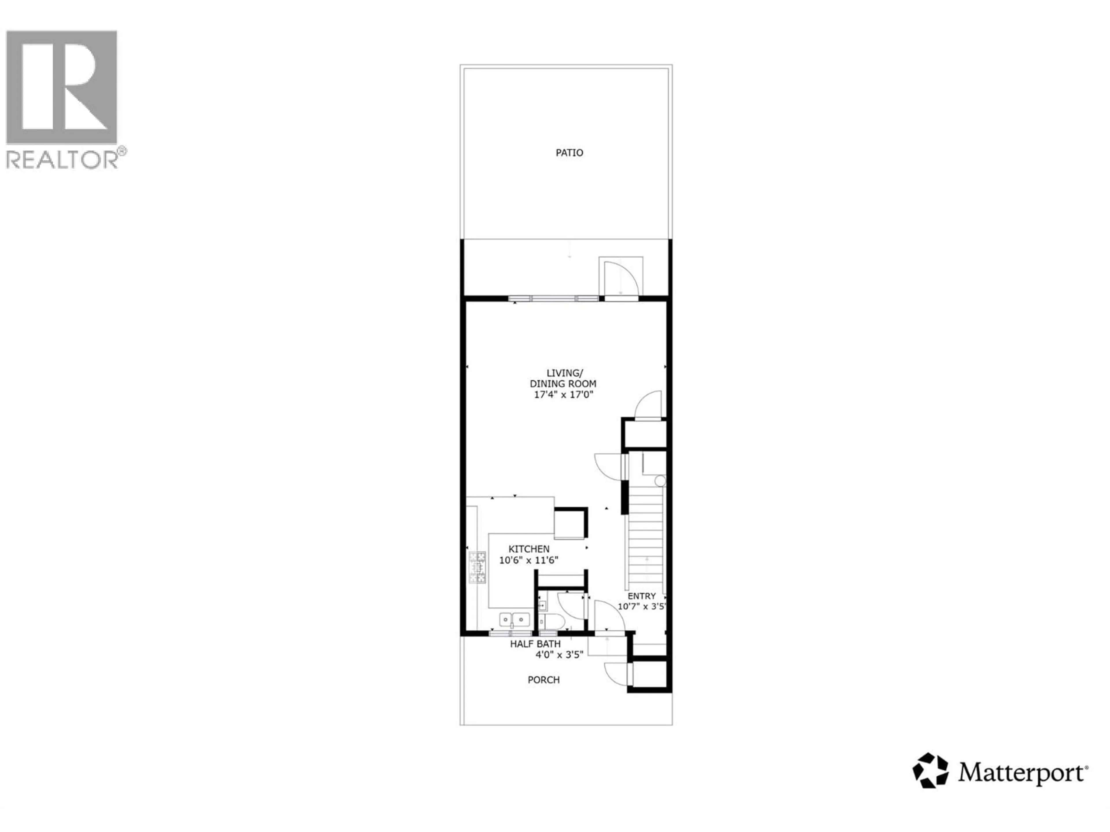 Floor plan for 4 - 1255 BERNARD AVENUE, Kelowna British Columbia V1Y6R3