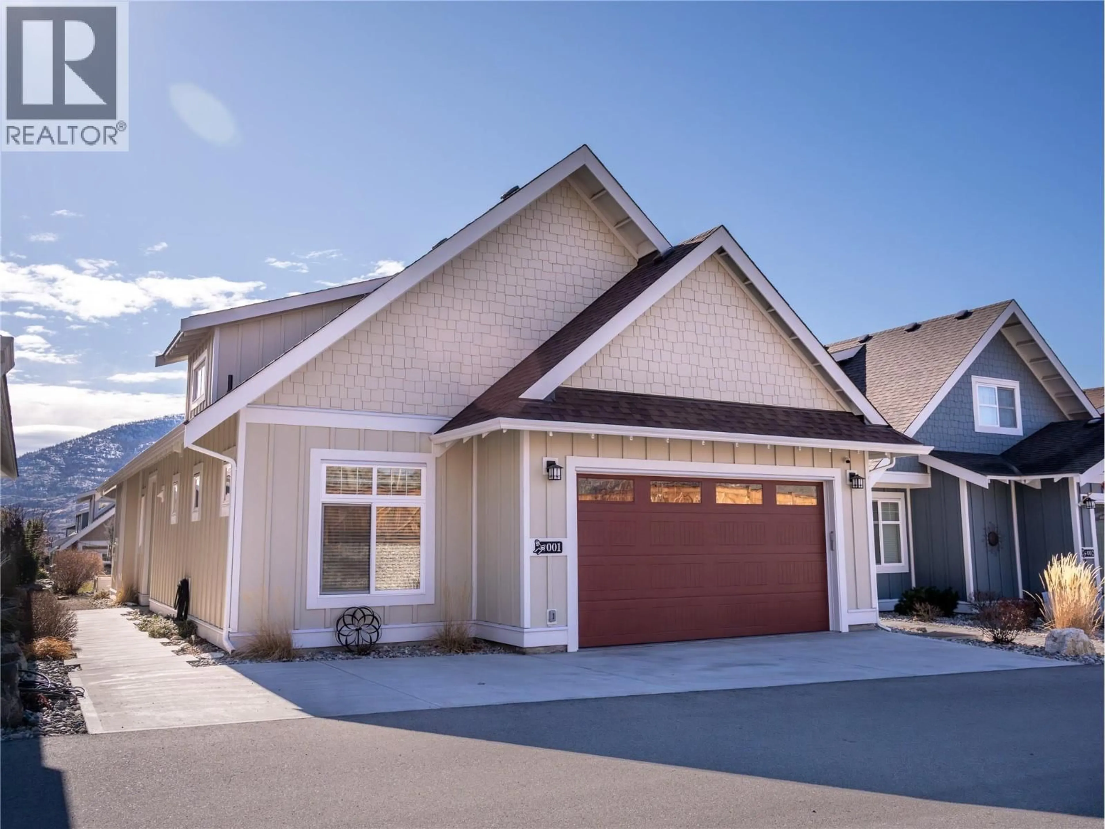 Home with vinyl exterior material, street for 1 - 2450 RADIO TOWER ROAD, Oliver British Columbia V0H1T1