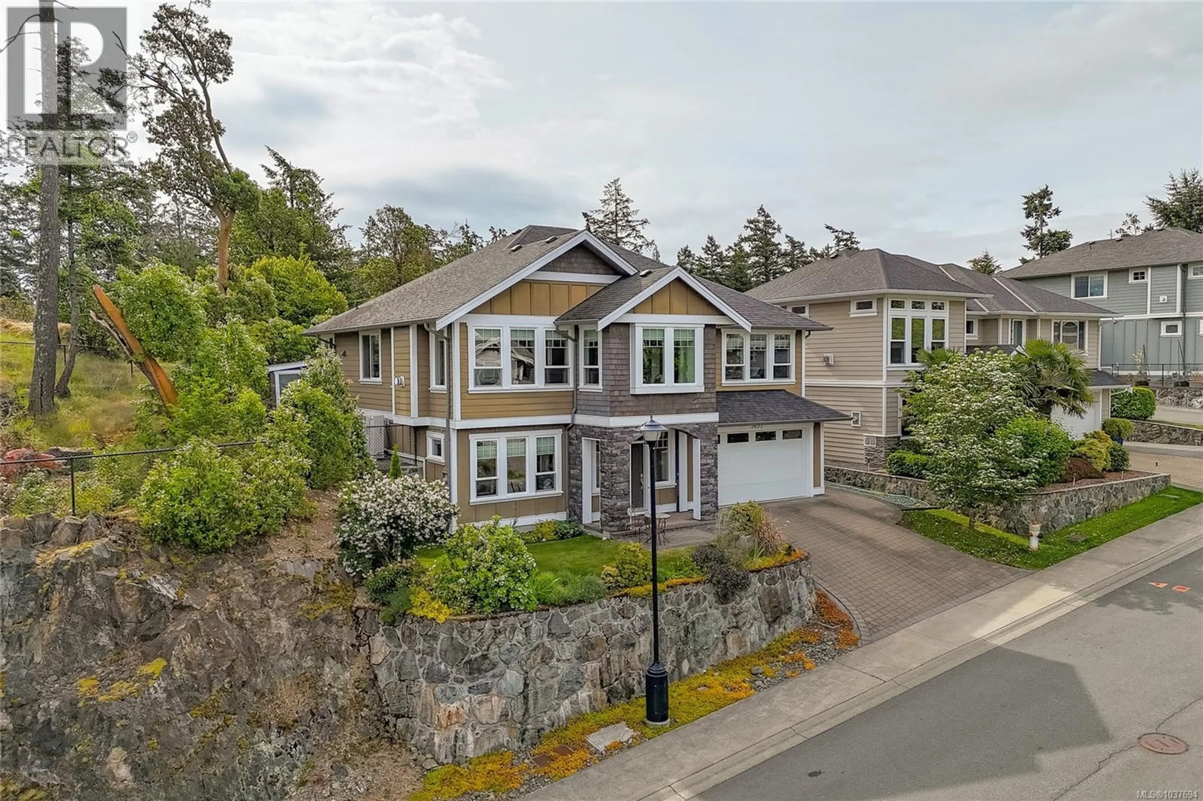 A pic from outside/outdoor area/front of a property/back of a property/a pic from drone, street for 3657 COLEMAN PLACE, Colwood British Columbia V9C0H2