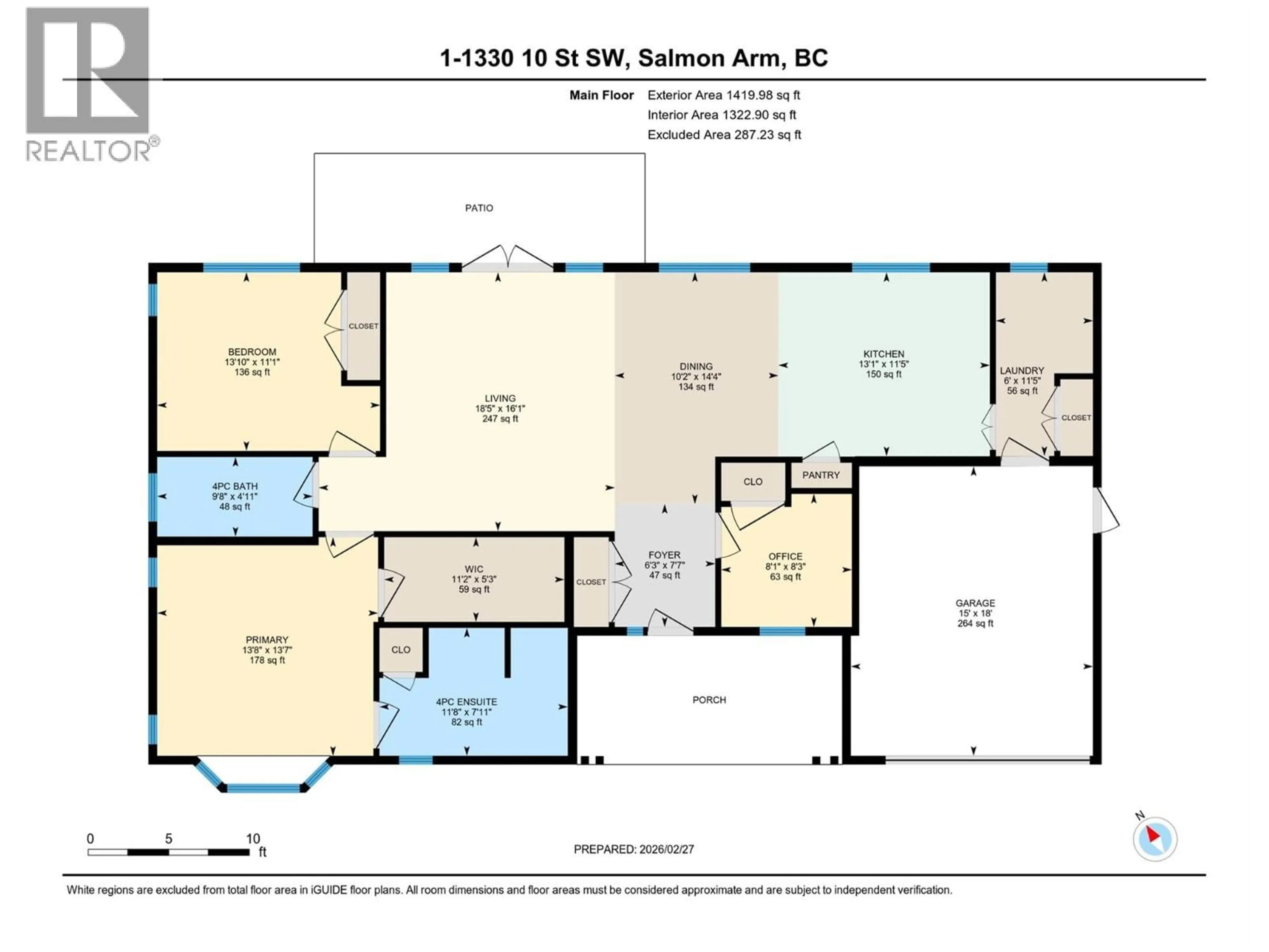 Floor plan for 1 - 1330 10 STREET SOUTHWEST, Salmon Arm British Columbia V1E0E4