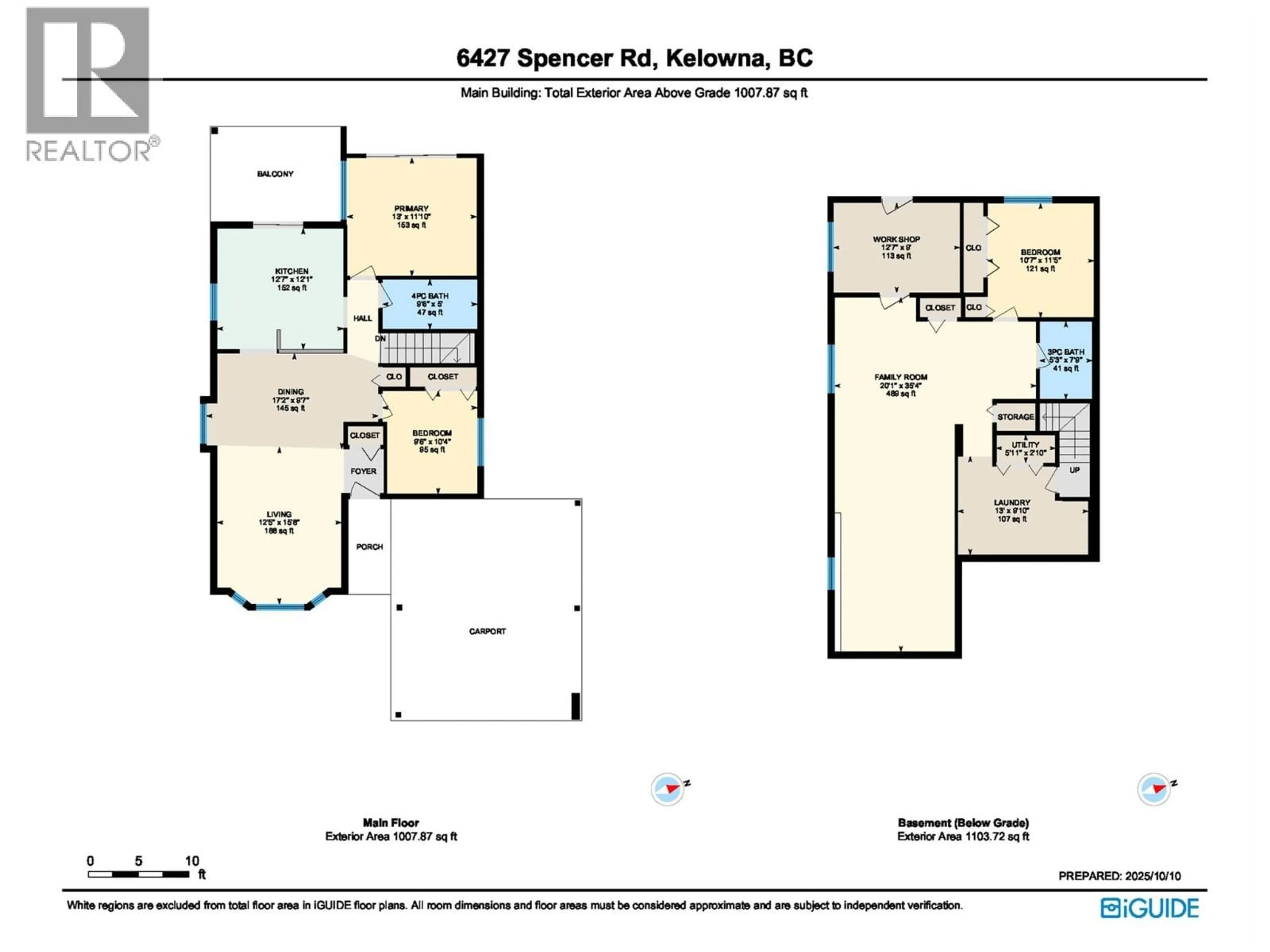 Floor plan for 6427 SPENCER ROAD, Kelowna British Columbia V1X7T6