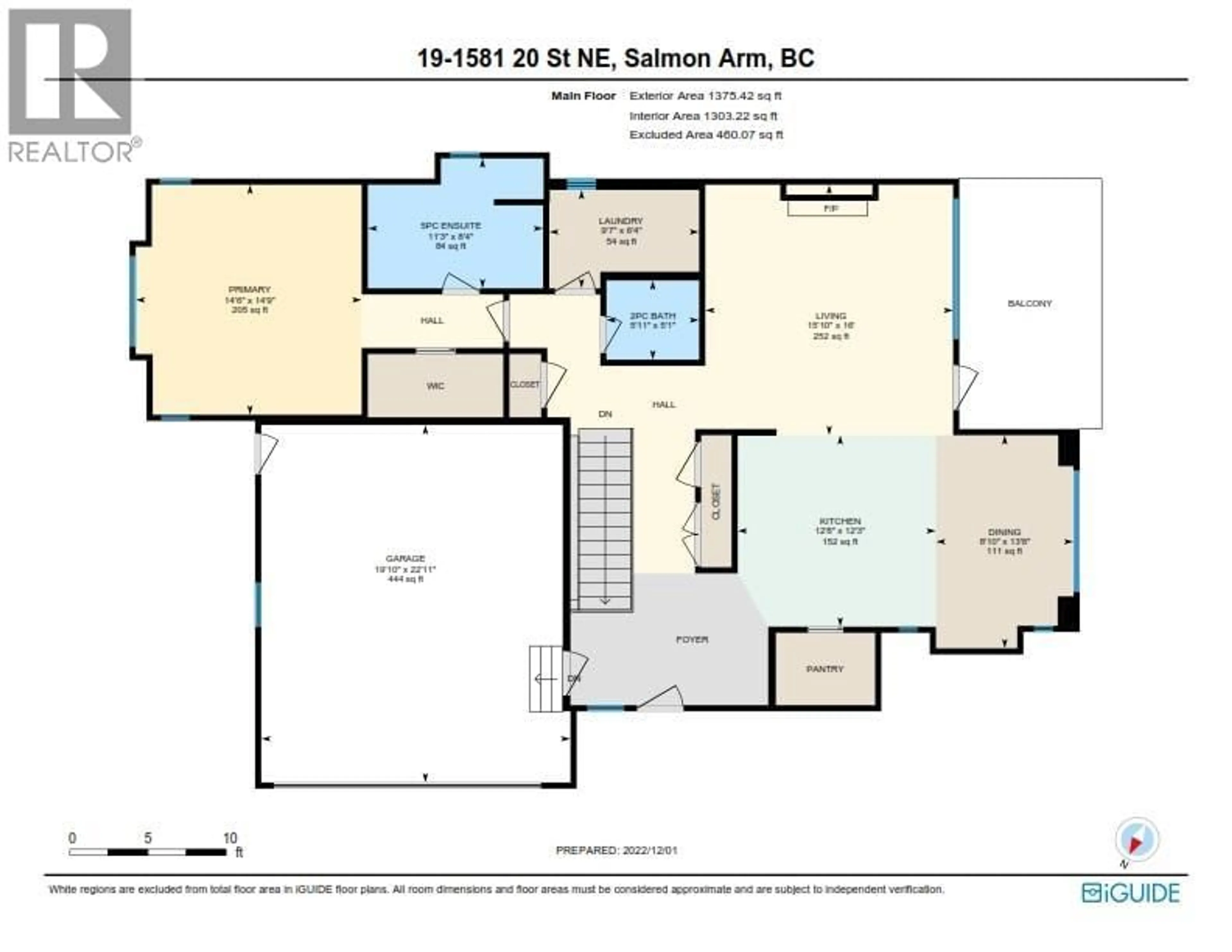 Floor plan for 19 - 1581 20 STREET NORTHEAST, Salmon Arm British Columbia V1E0A7