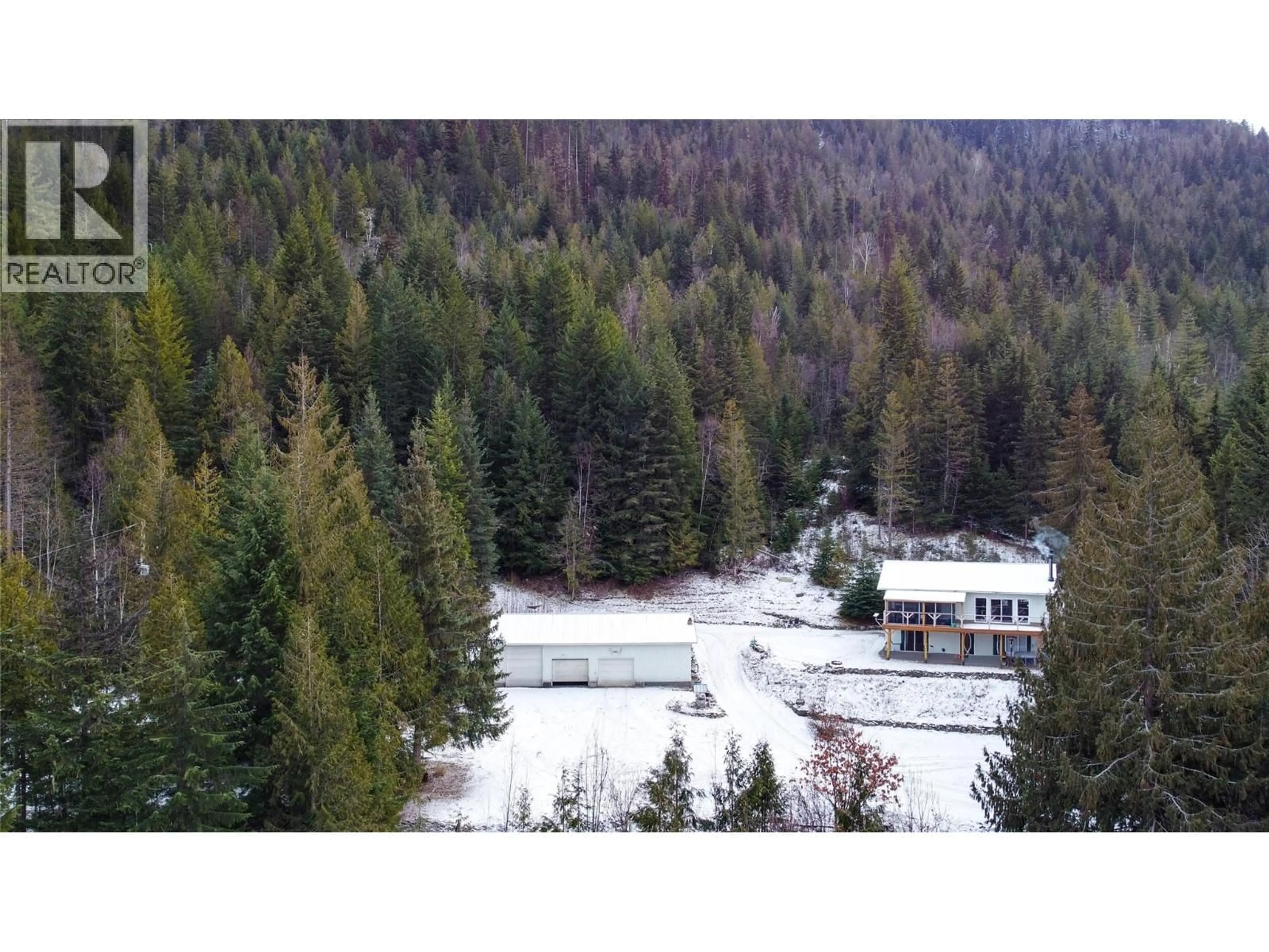 A pic from outside/outdoor area/front of a property/back of a property/a pic from drone, forest/trees view for 3215 LUMBY MABEL LAKE ROAD, Lumby British Columbia V0E2G6