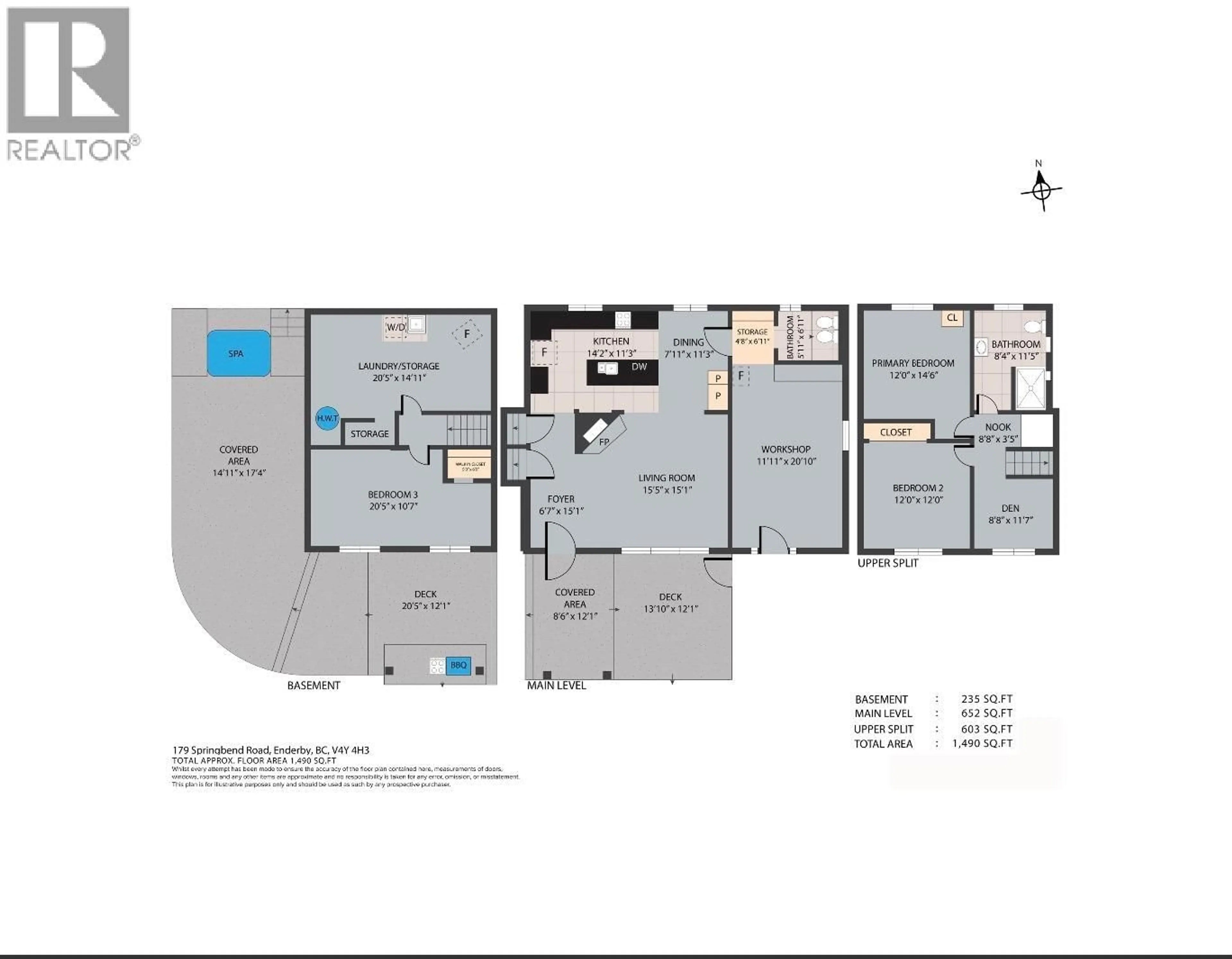 Floor plan for 179 SPRINGBEND ROAD, Enderby British Columbia V0E1V3