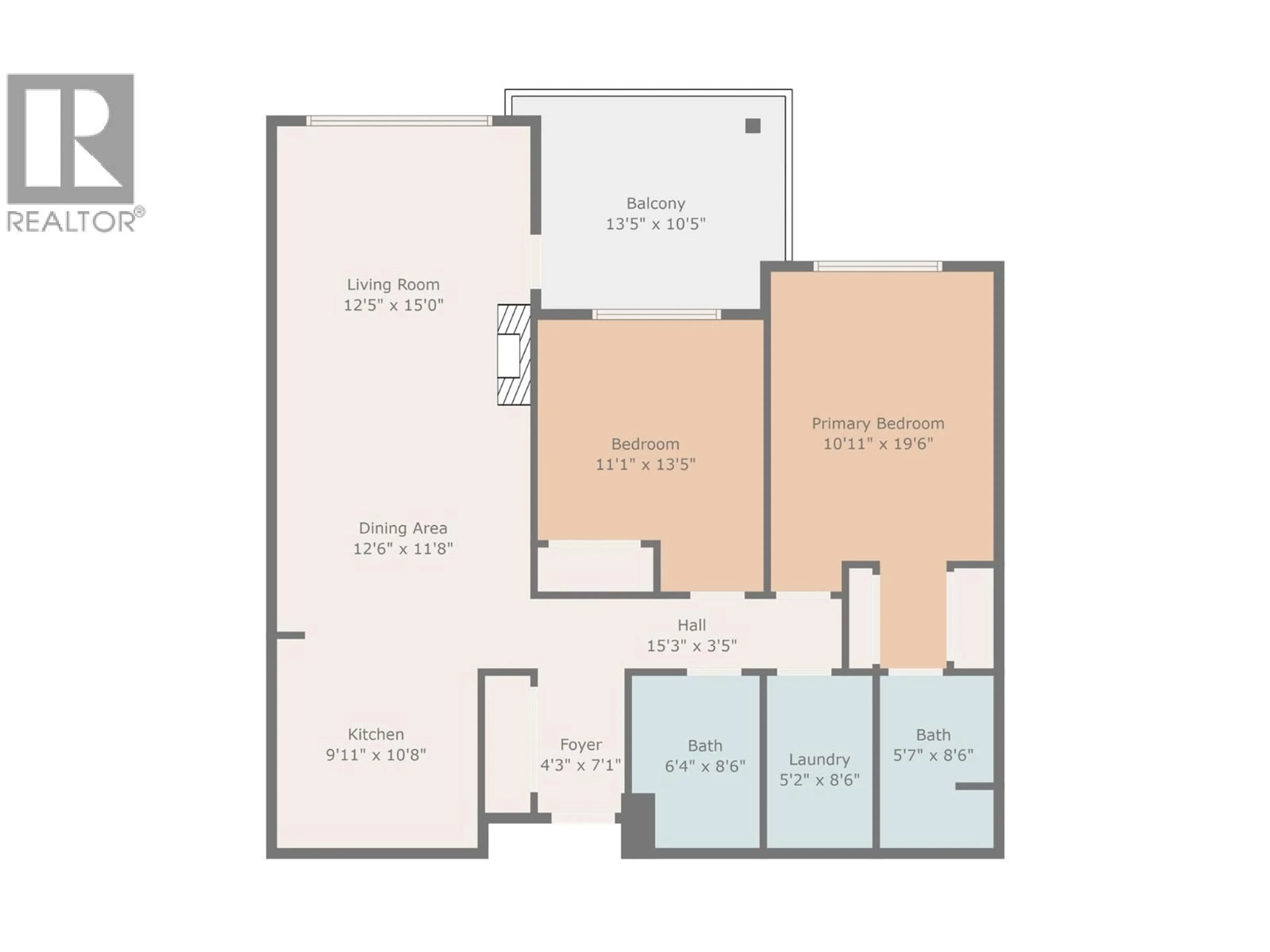 Floor plan for 201 - 688 LEQUIME ROAD, Kelowna British Columbia V1W1A6