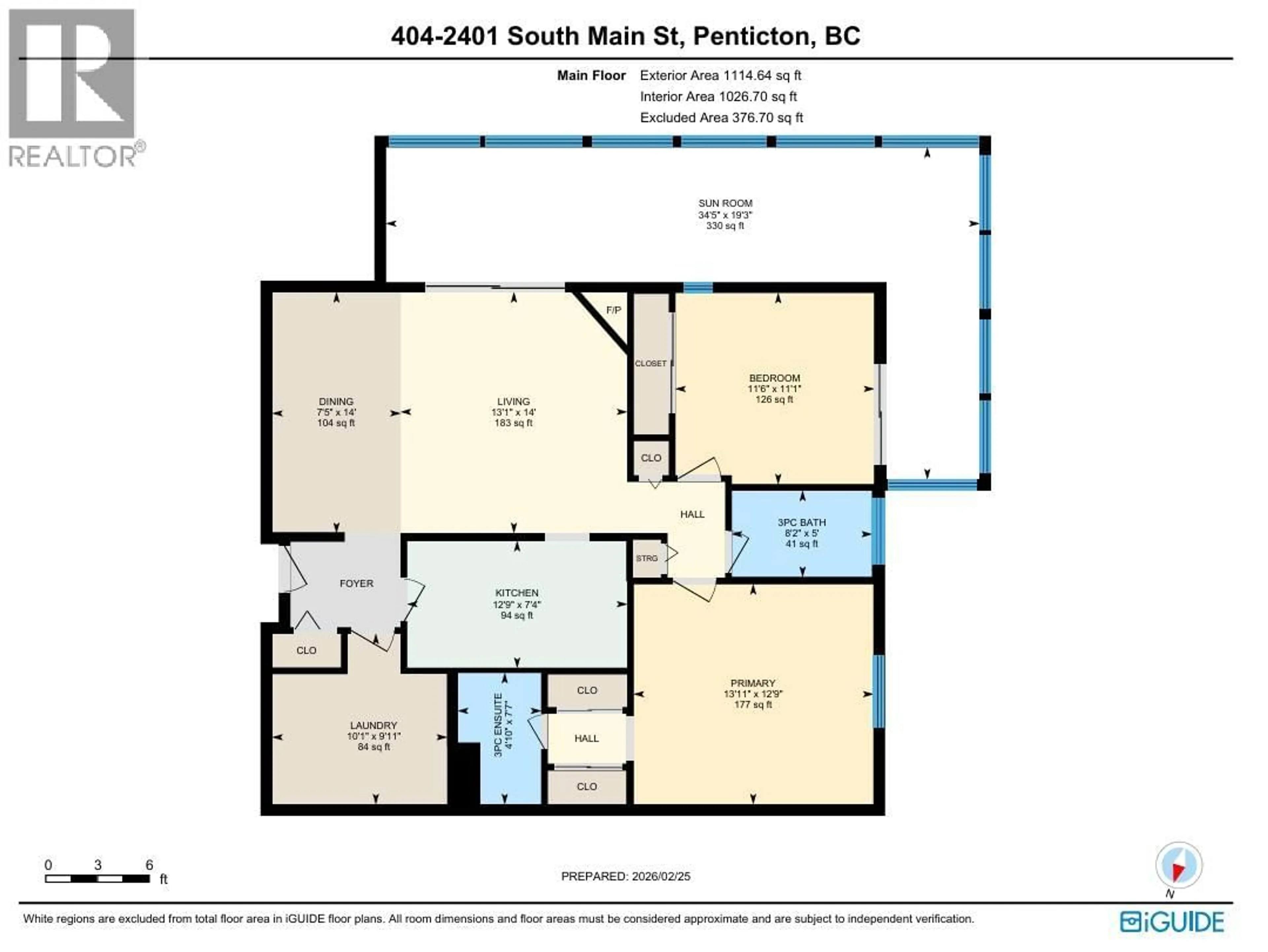 Floor plan for 405 - 2401 SOUTH MAIN STREET, Penticton British Columbia V2A5J1