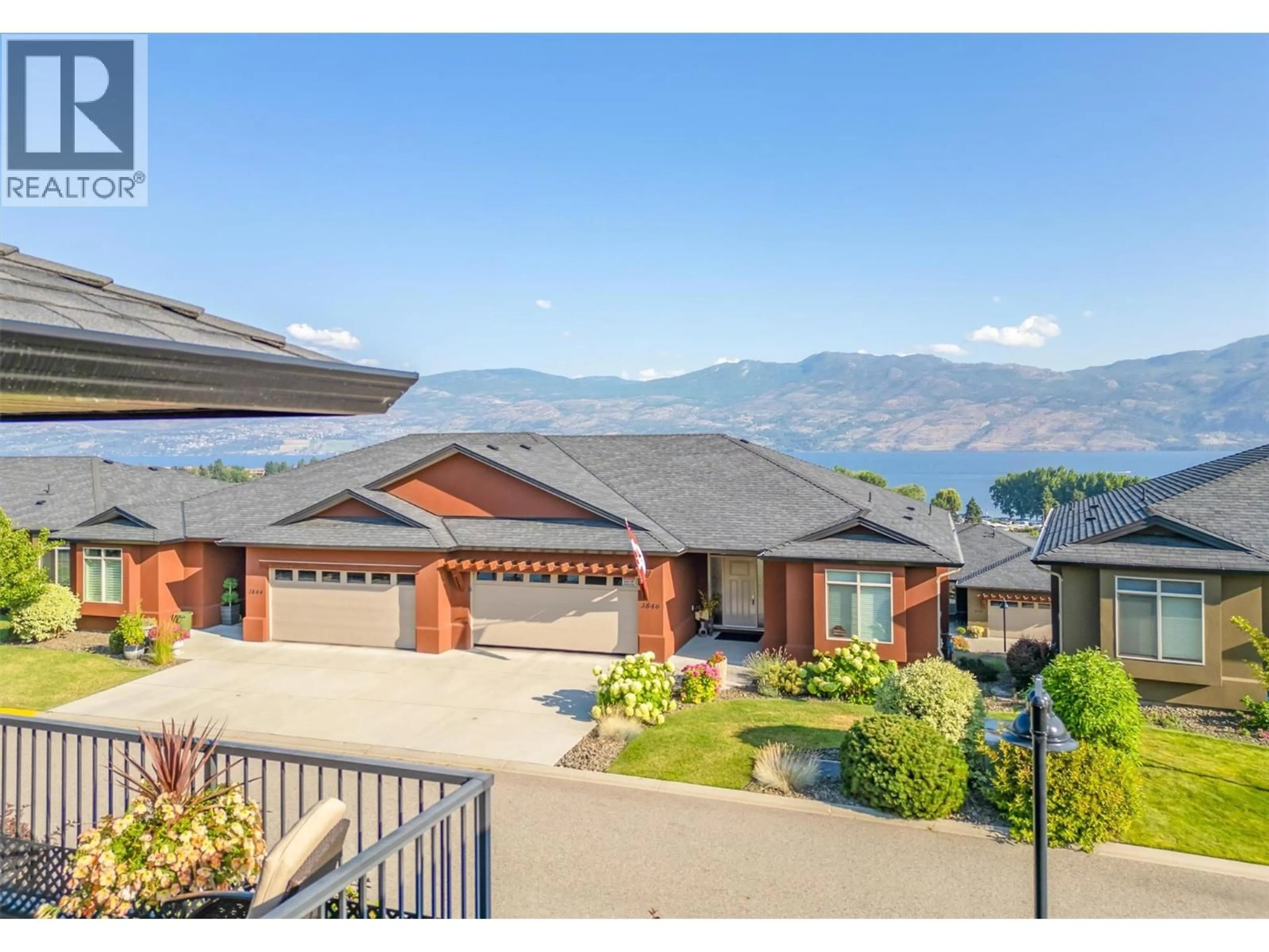 A pic from outside/outdoor area/front of a property/back of a property/a pic from drone, mountain view for 2190 ALVARADO TRAIL, West Kelowna British Columbia V4T3B8