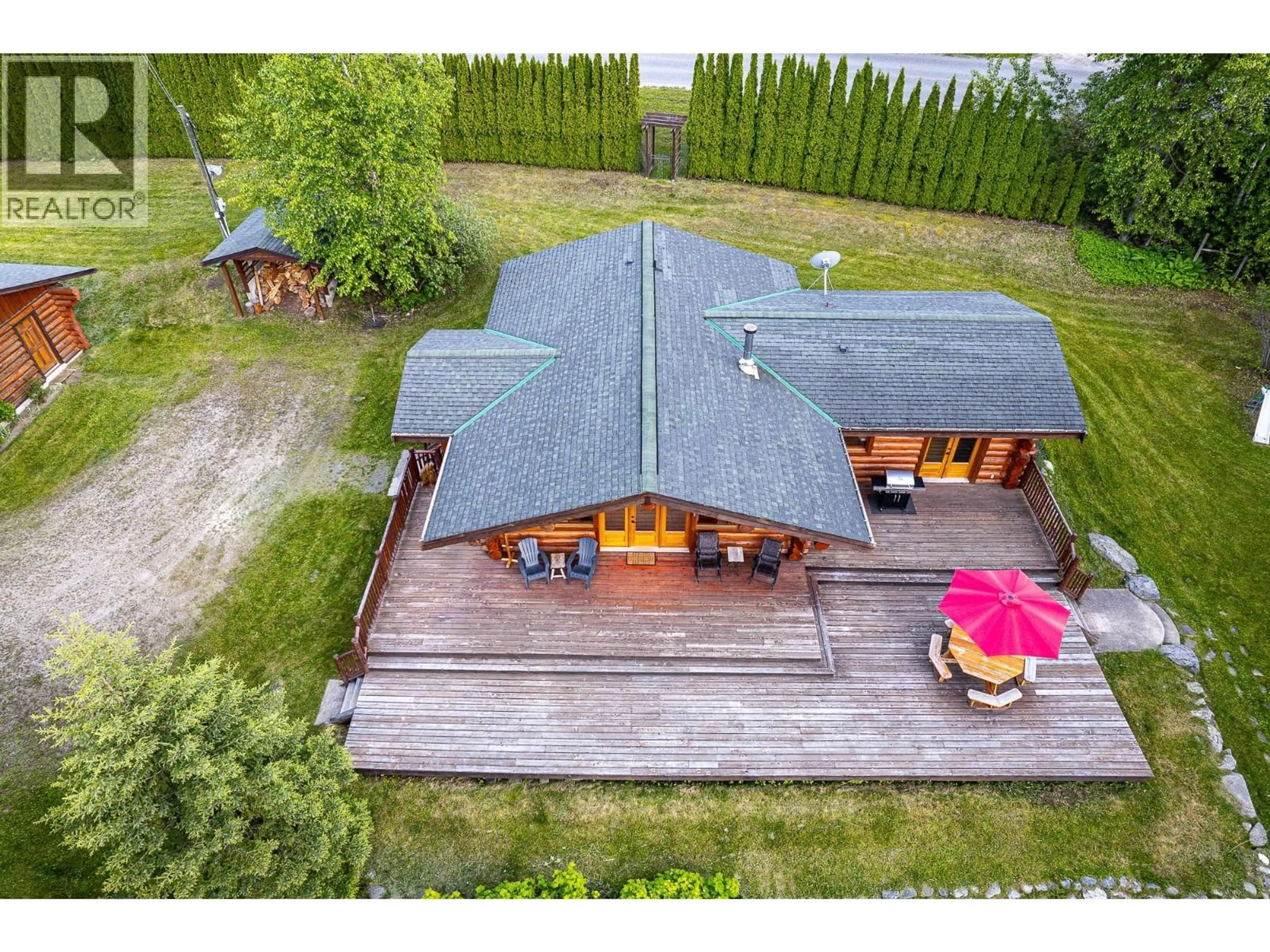 A pic from outside/outdoor area/front of a property/back of a property/a pic from drone, building for 1860 AGATE BAY ROAD, Barriere British Columbia V0E2E0